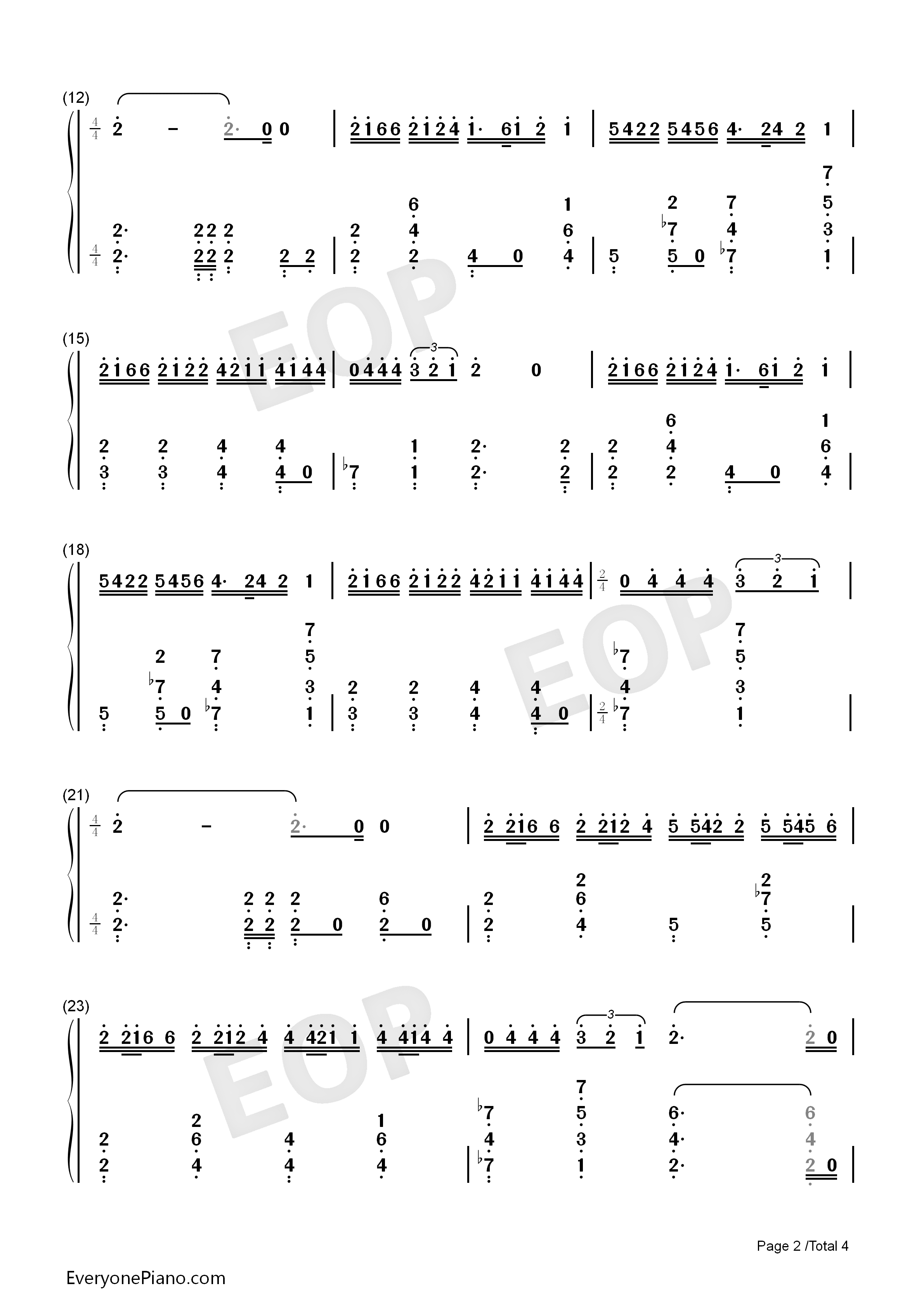 刀剑如梦钢琴简谱_周华健演唱