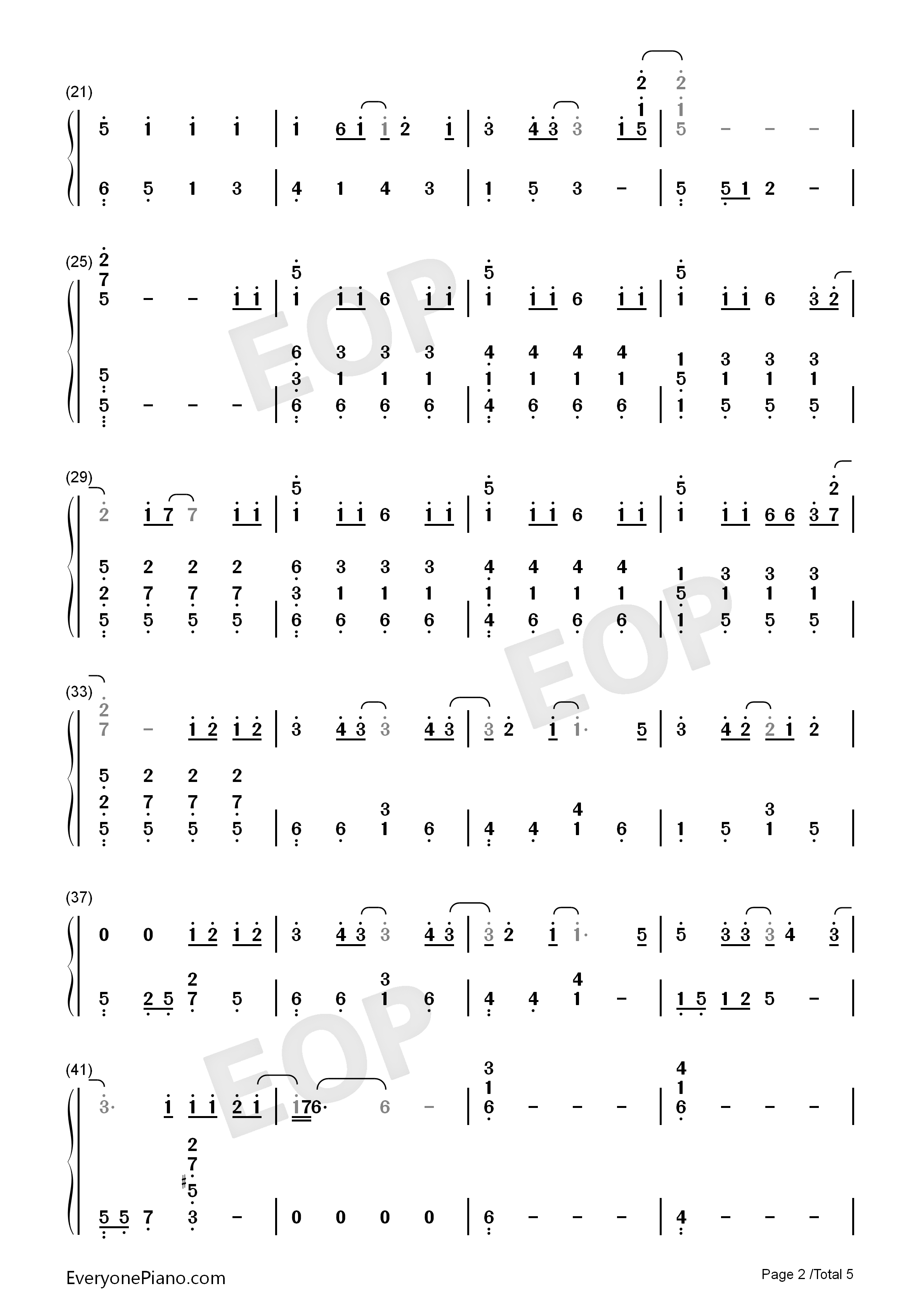 下坠Falling钢琴简谱_Corki演唱