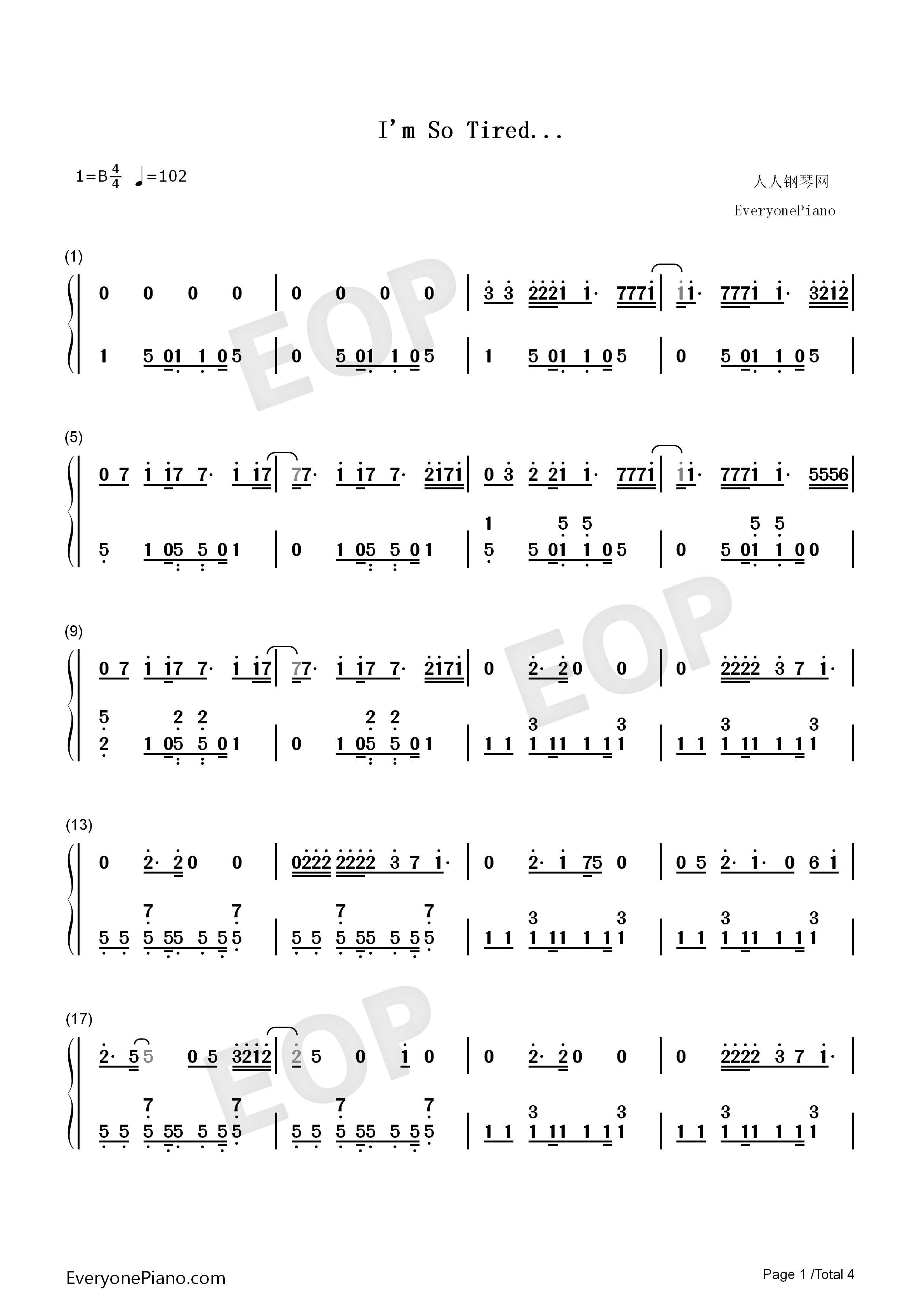 Im_So_Tired钢琴简谱_Lauv_Troye_Sivan演唱