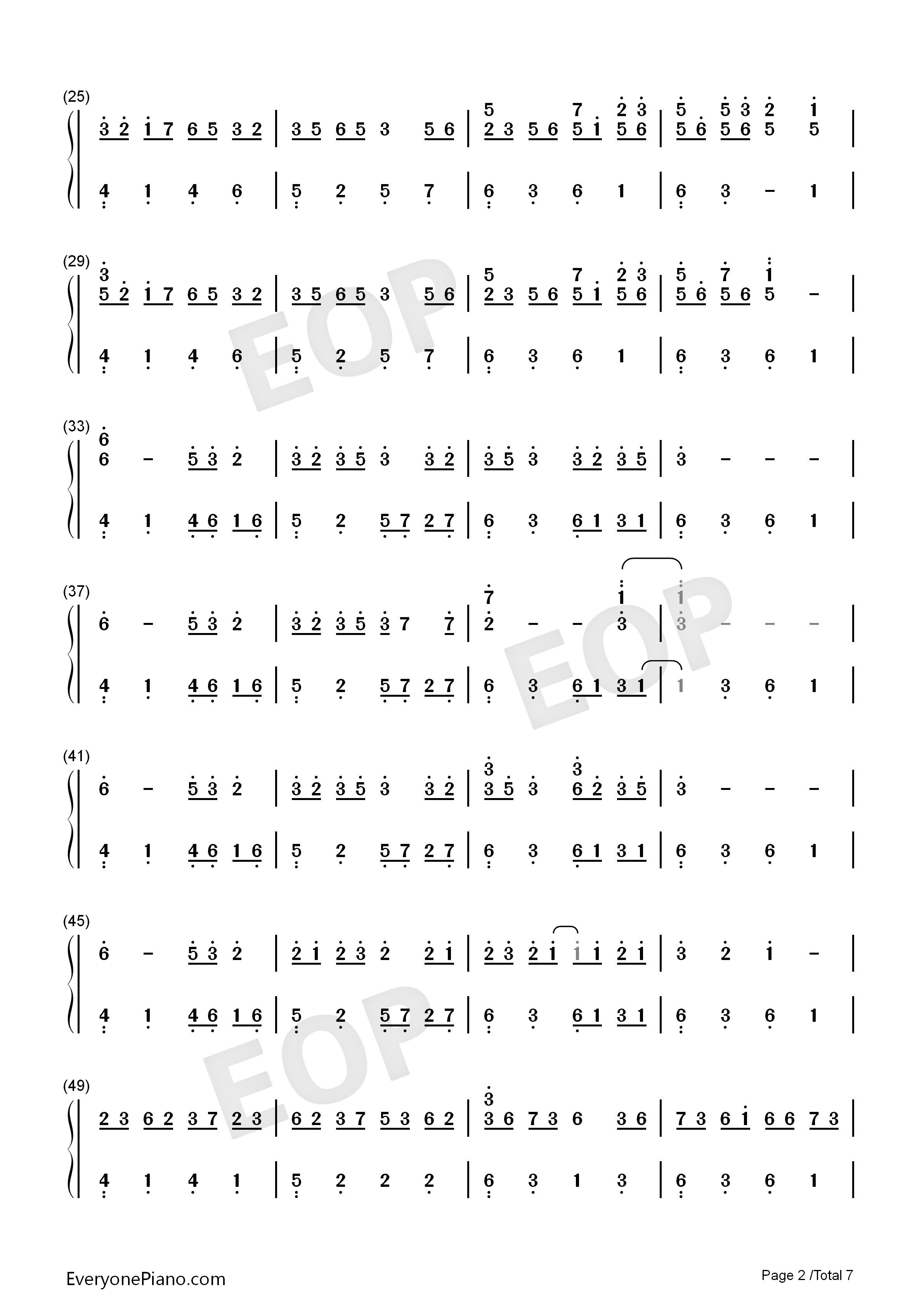 樱花雨钢琴简谱_傅许演唱