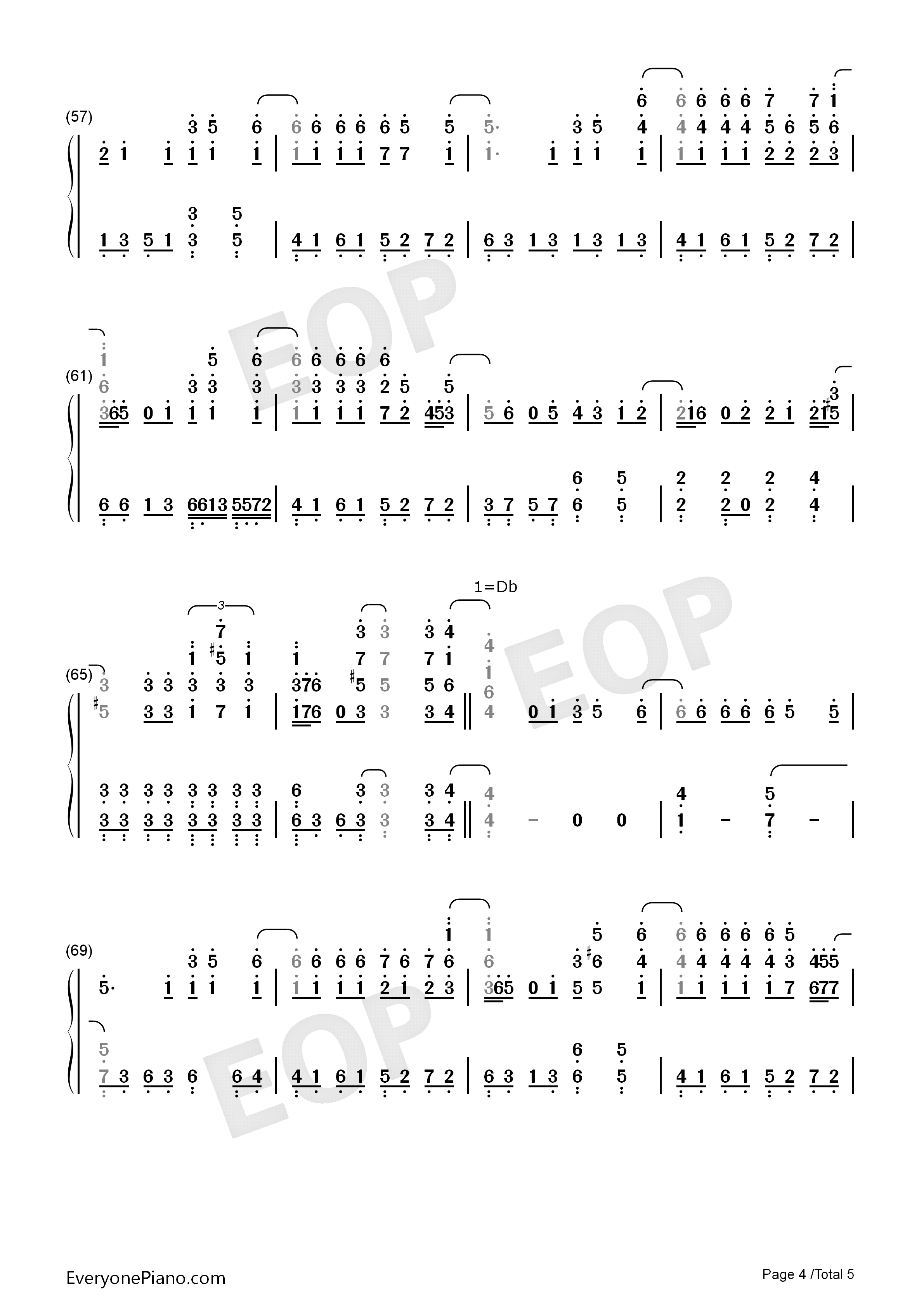 我爱他钢琴简谱_丁当演唱