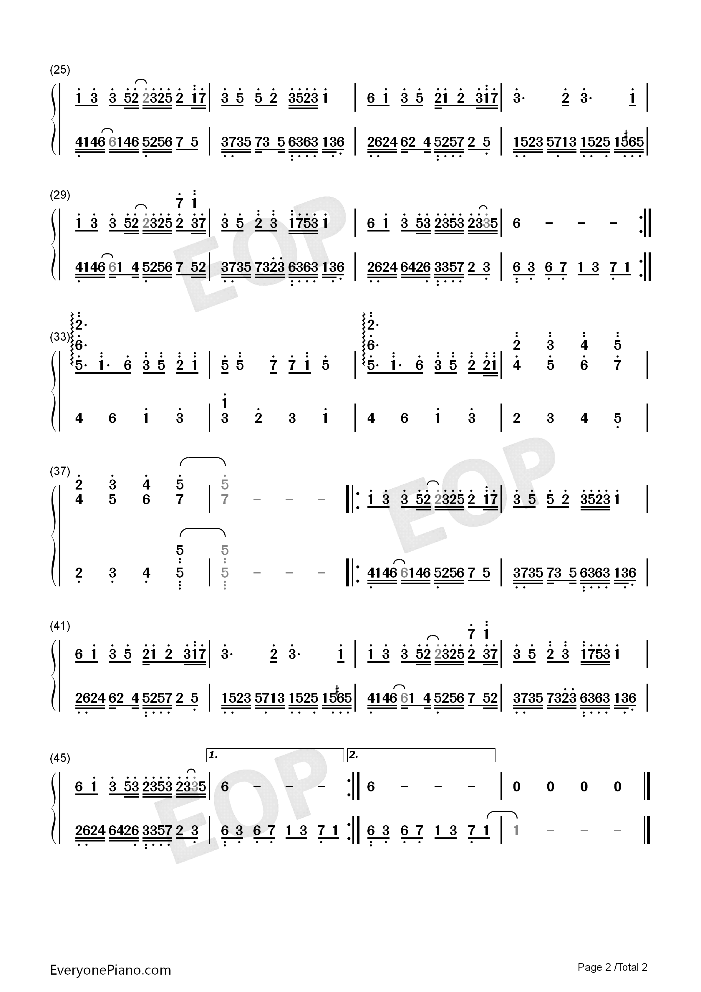 Hometown_and_miss钢琴简谱_小周演唱