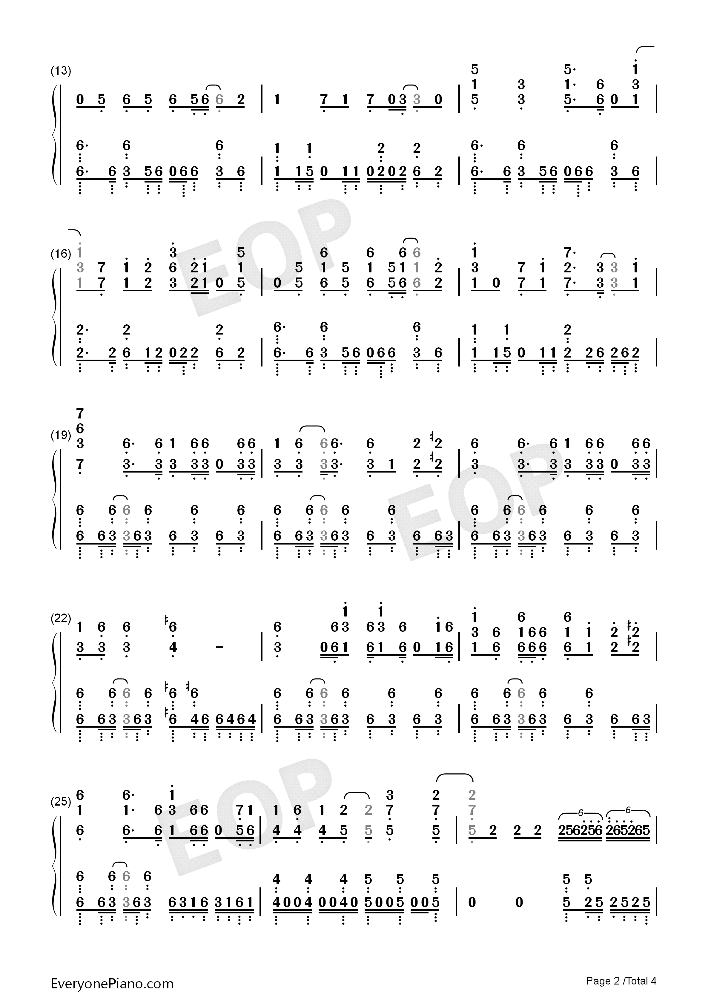 KODO钢琴简谱_nonoc演唱