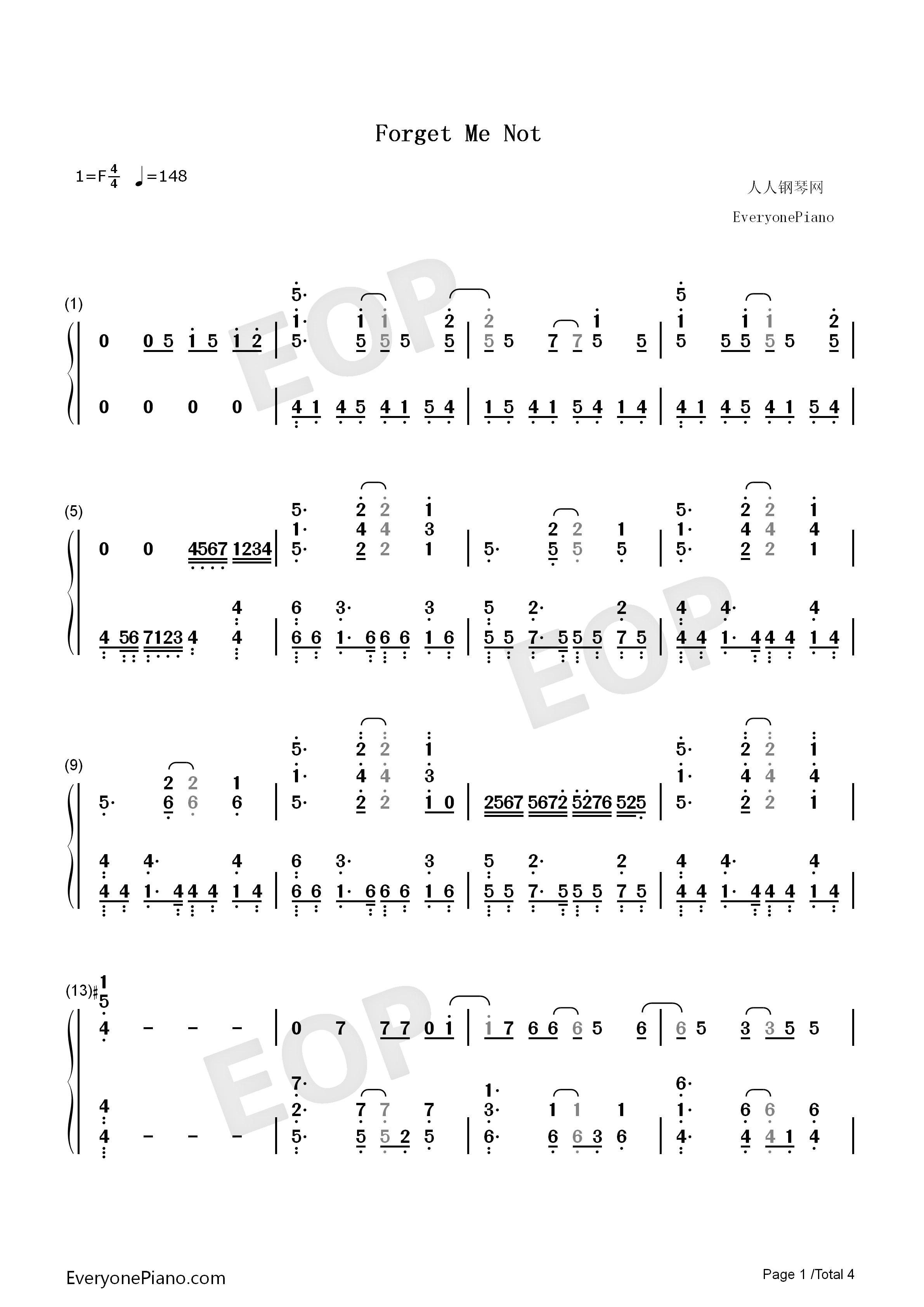 forget钢琴简谱_ReoNa演唱