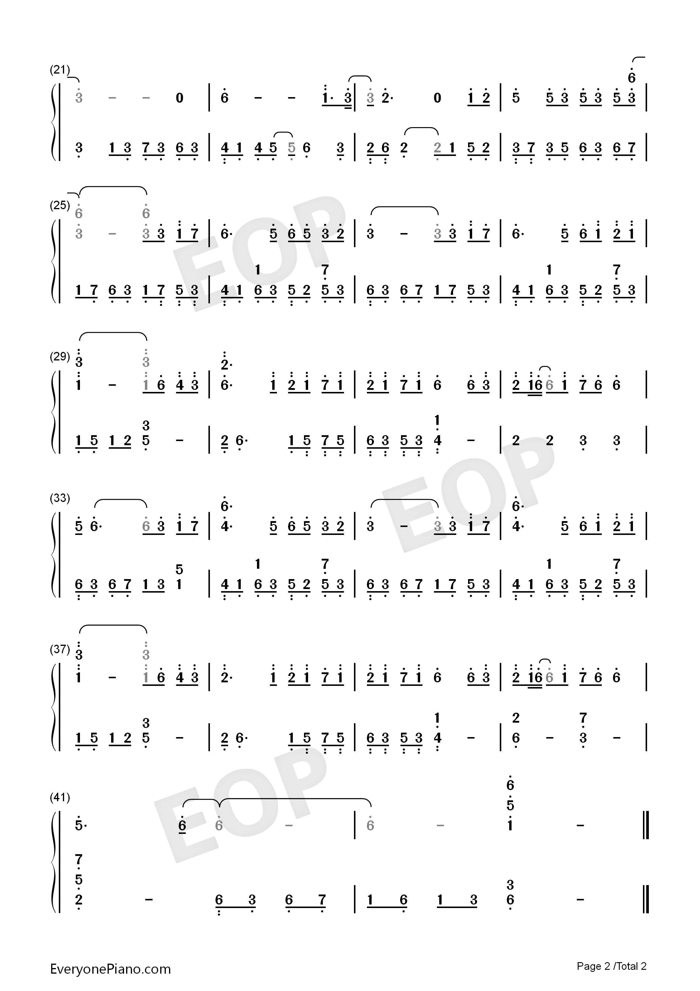 何为永恒钢琴简谱_胡夏演唱