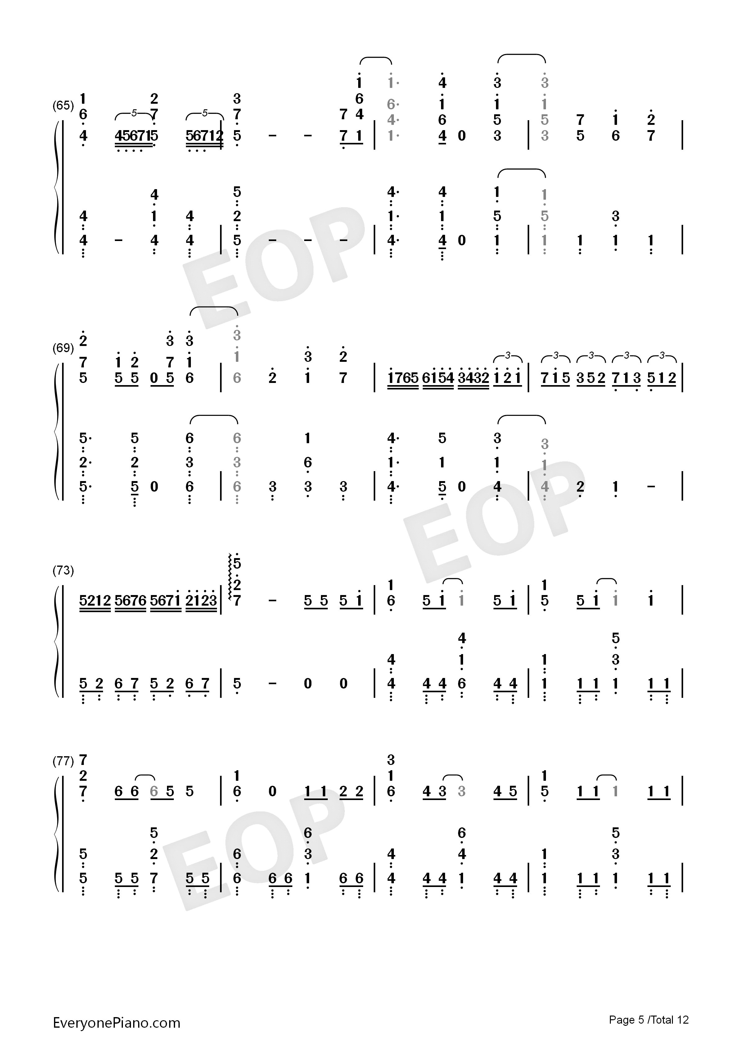 きみの名前钢琴简谱_藤川千爱演唱