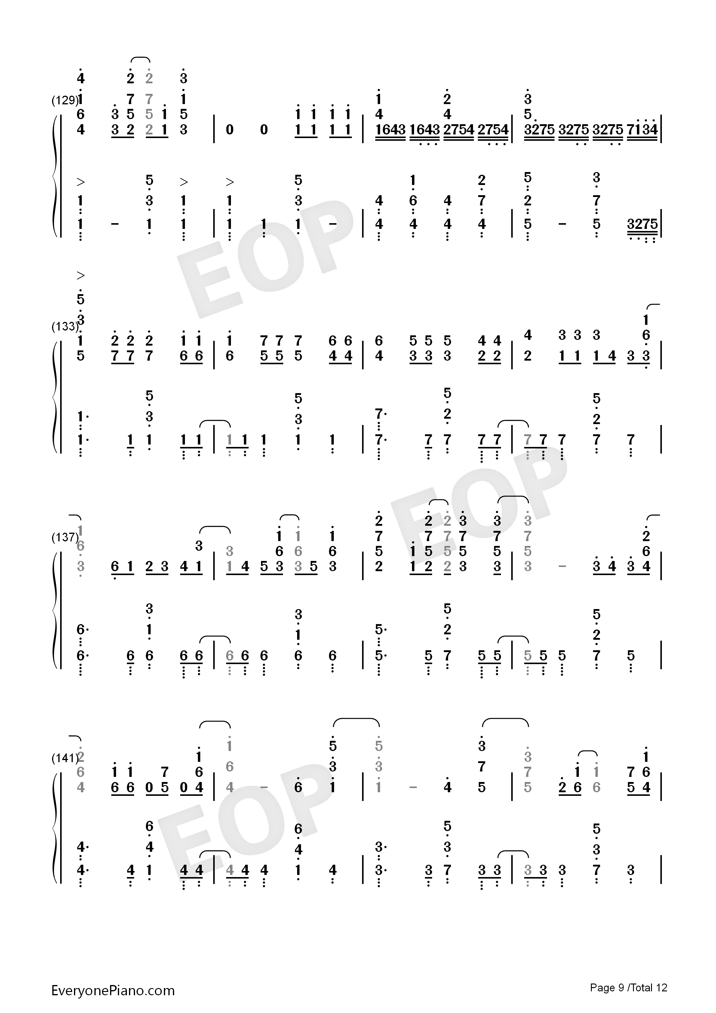 きみの名前钢琴简谱_藤川千爱演唱