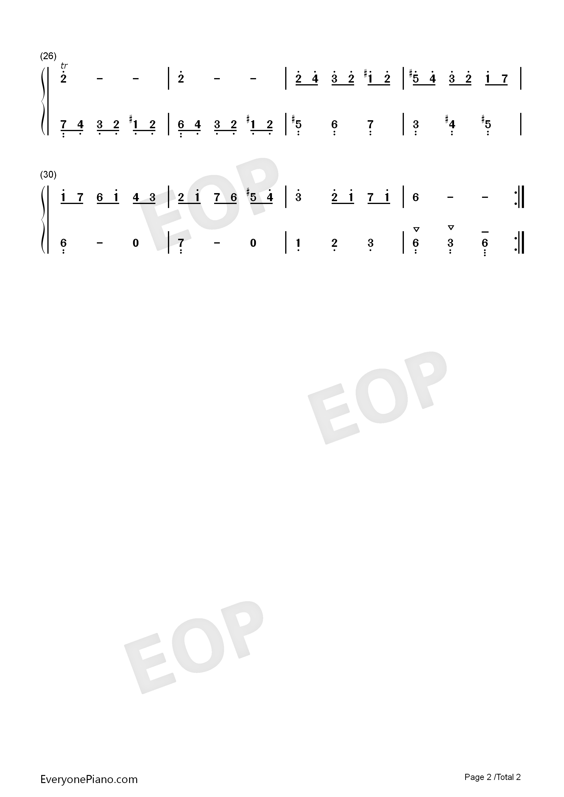 小步舞曲_27钢琴简谱_巴赫演唱