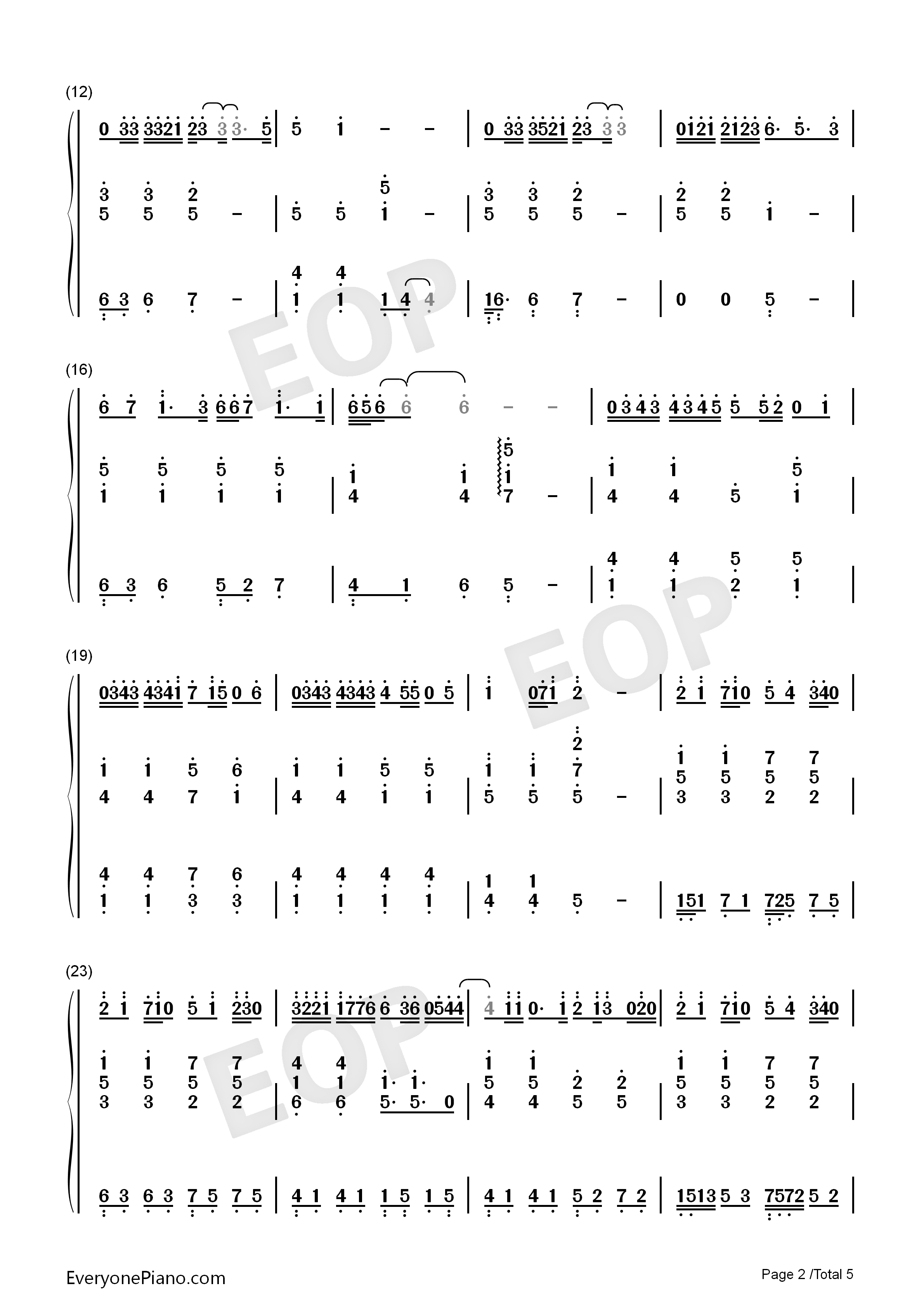 只对你说钢琴简谱_林俊杰演唱