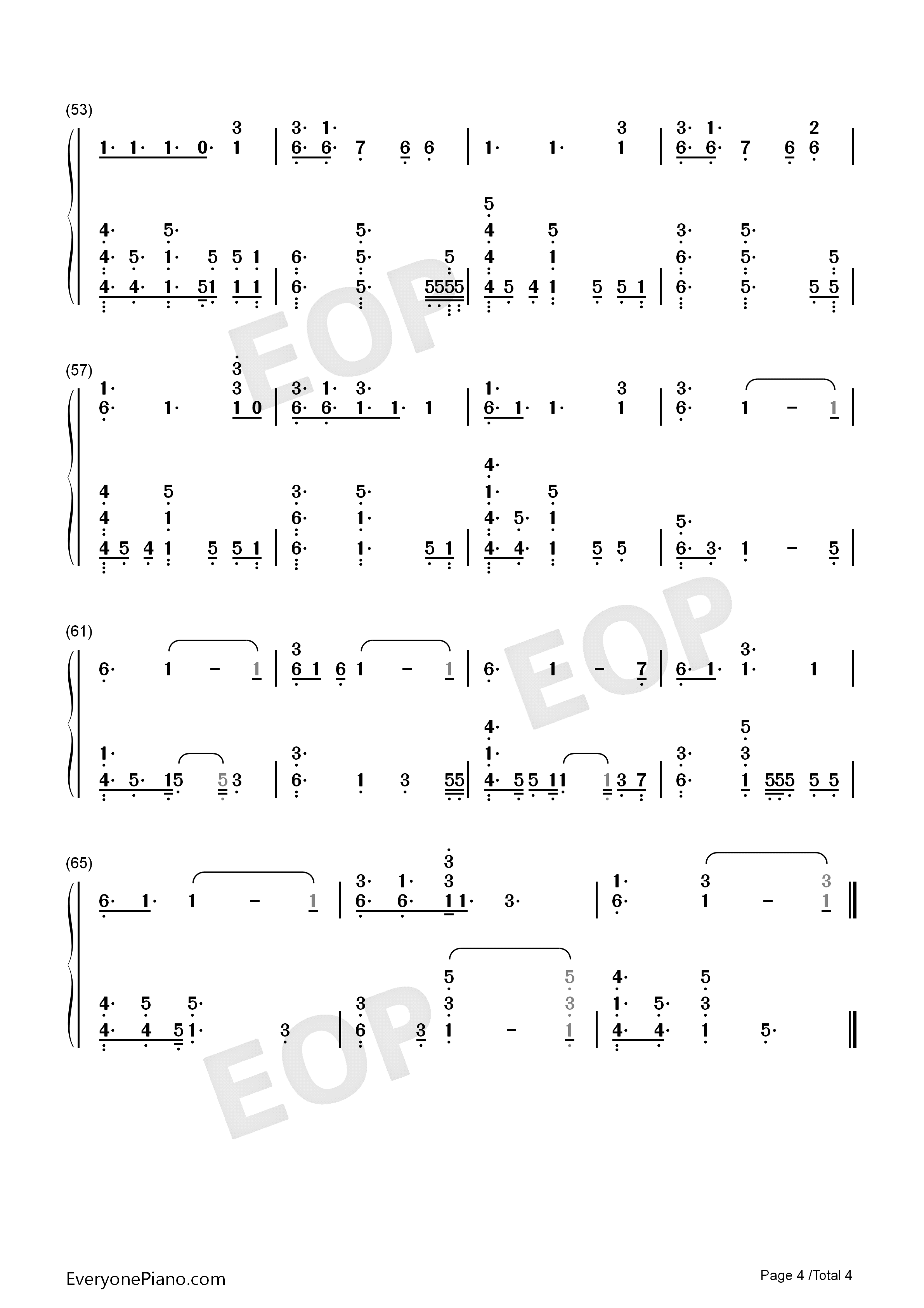 No_Place钢琴简谱_Backstreet_Boys演唱