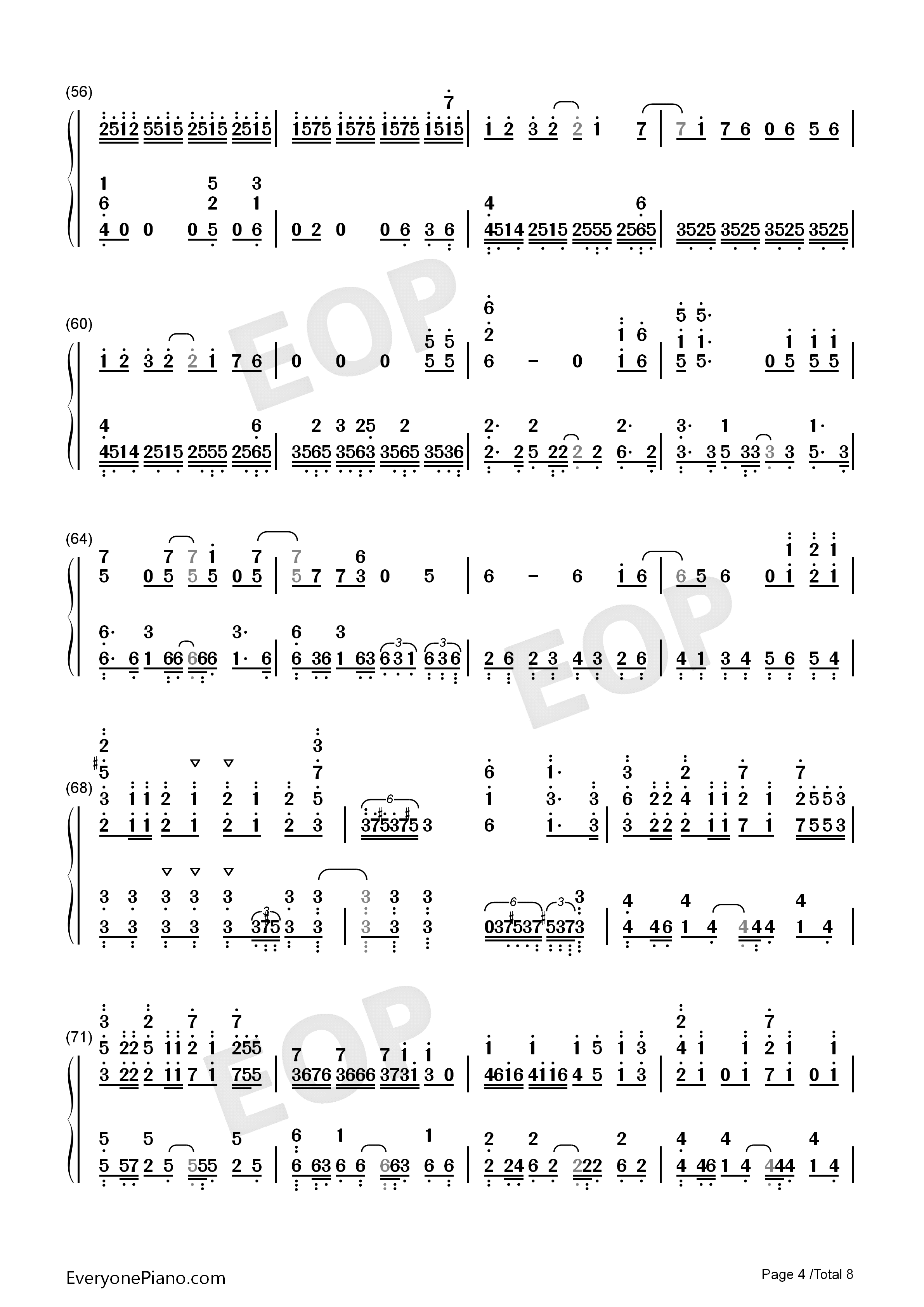 カワキヲアメク钢琴简谱_美波演唱