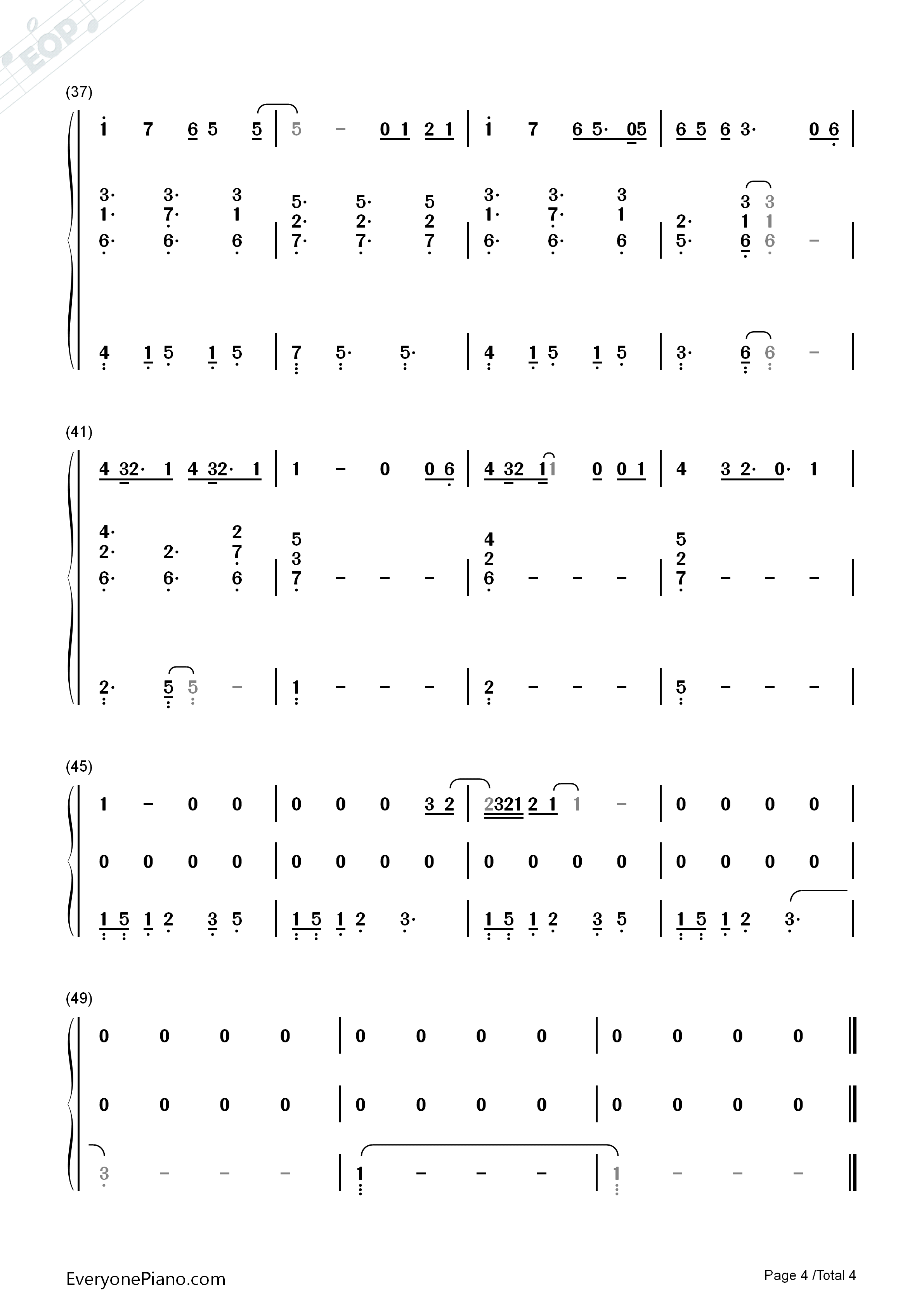 18钢琴简谱_邓紫棋演唱