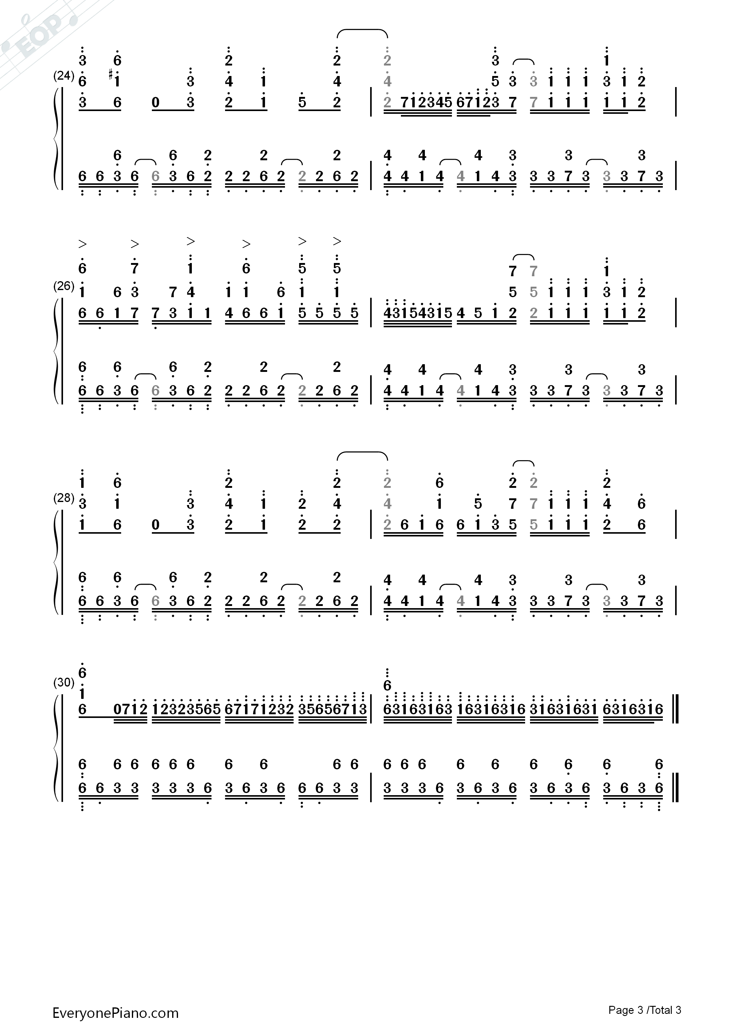 FLARE钢琴简谱_Void_Chords_LIO演唱