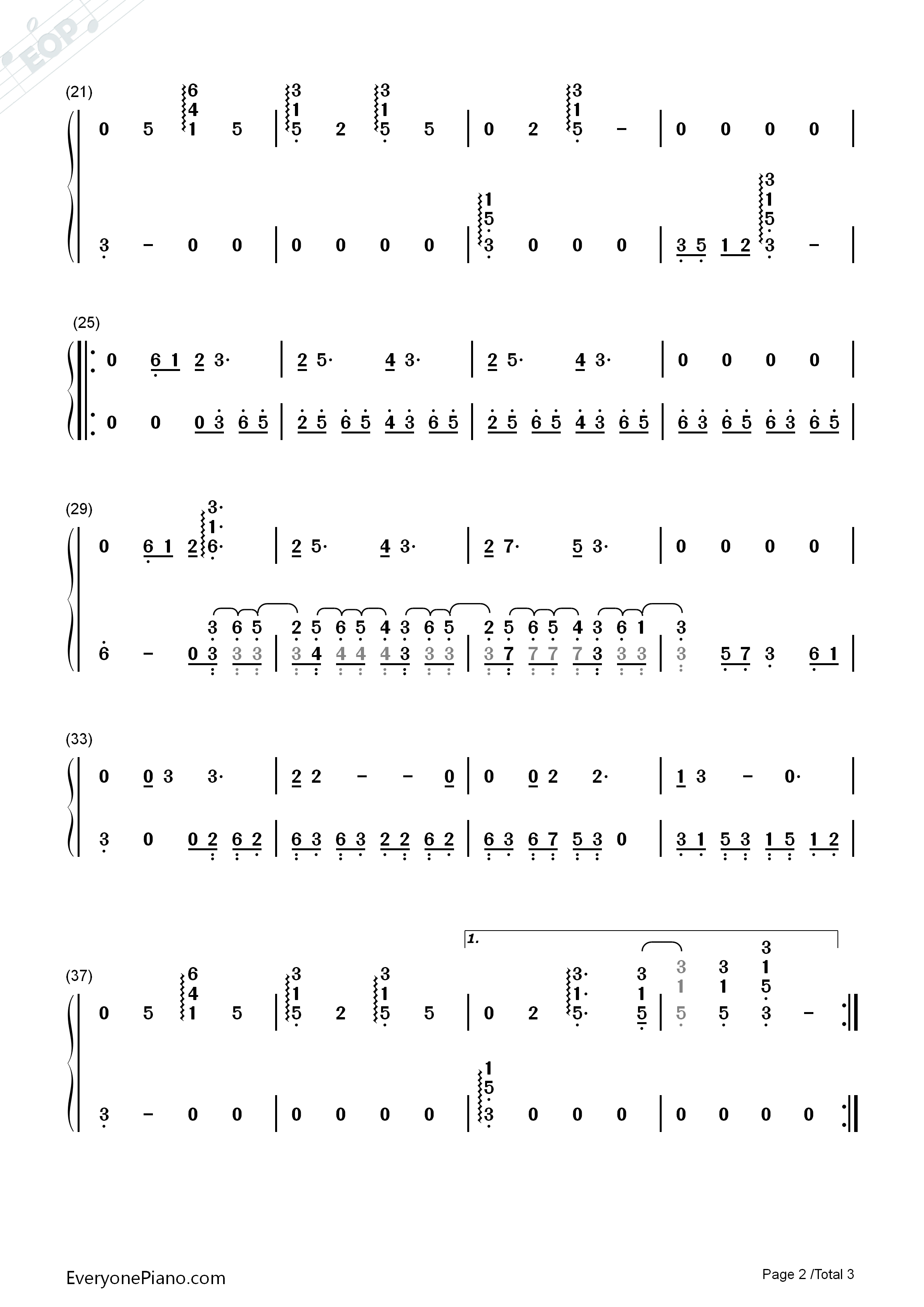 ニリンソウ钢琴简谱_細井聡司演唱