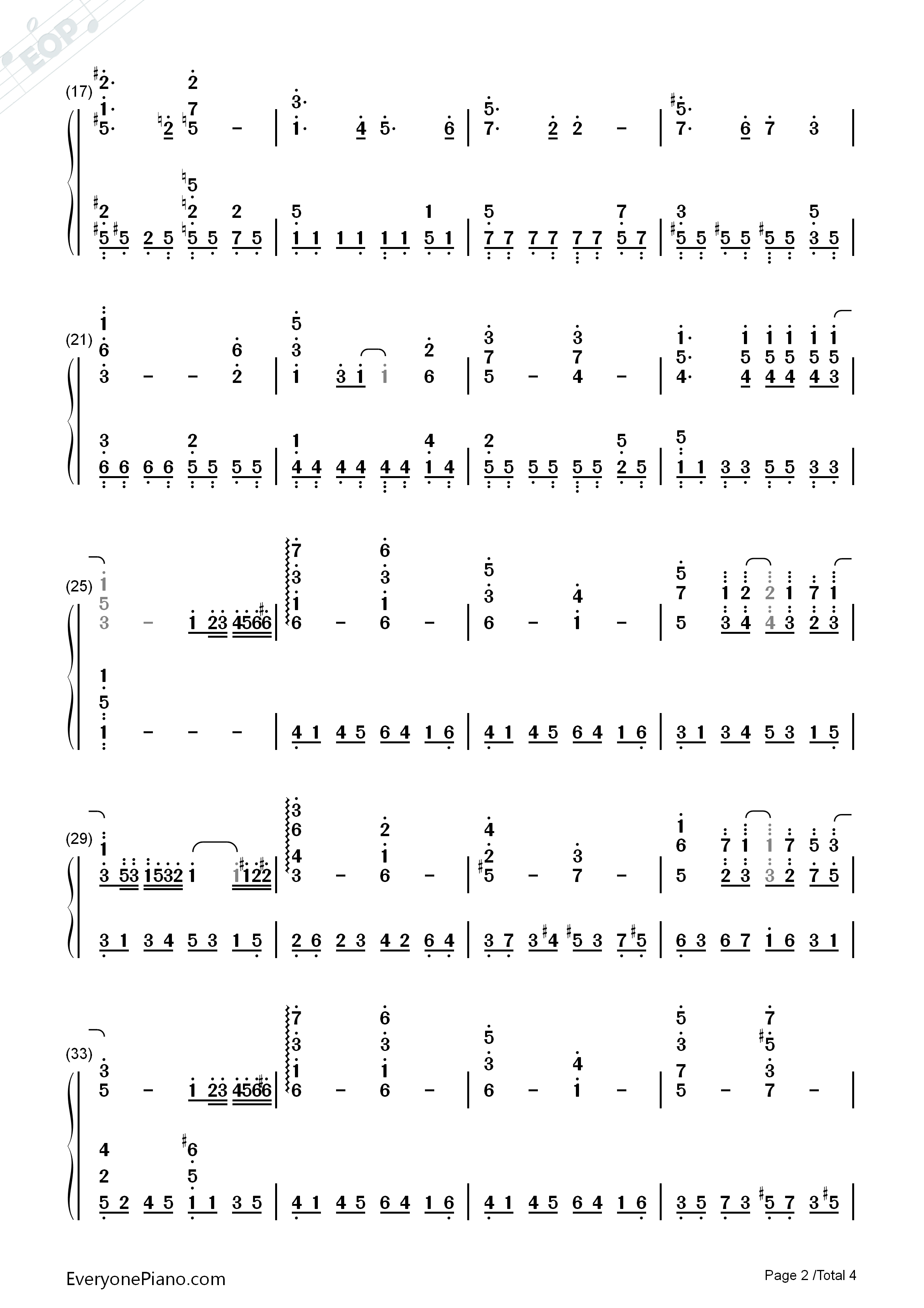 Im_With_You钢琴简谱_高尾奏音演唱