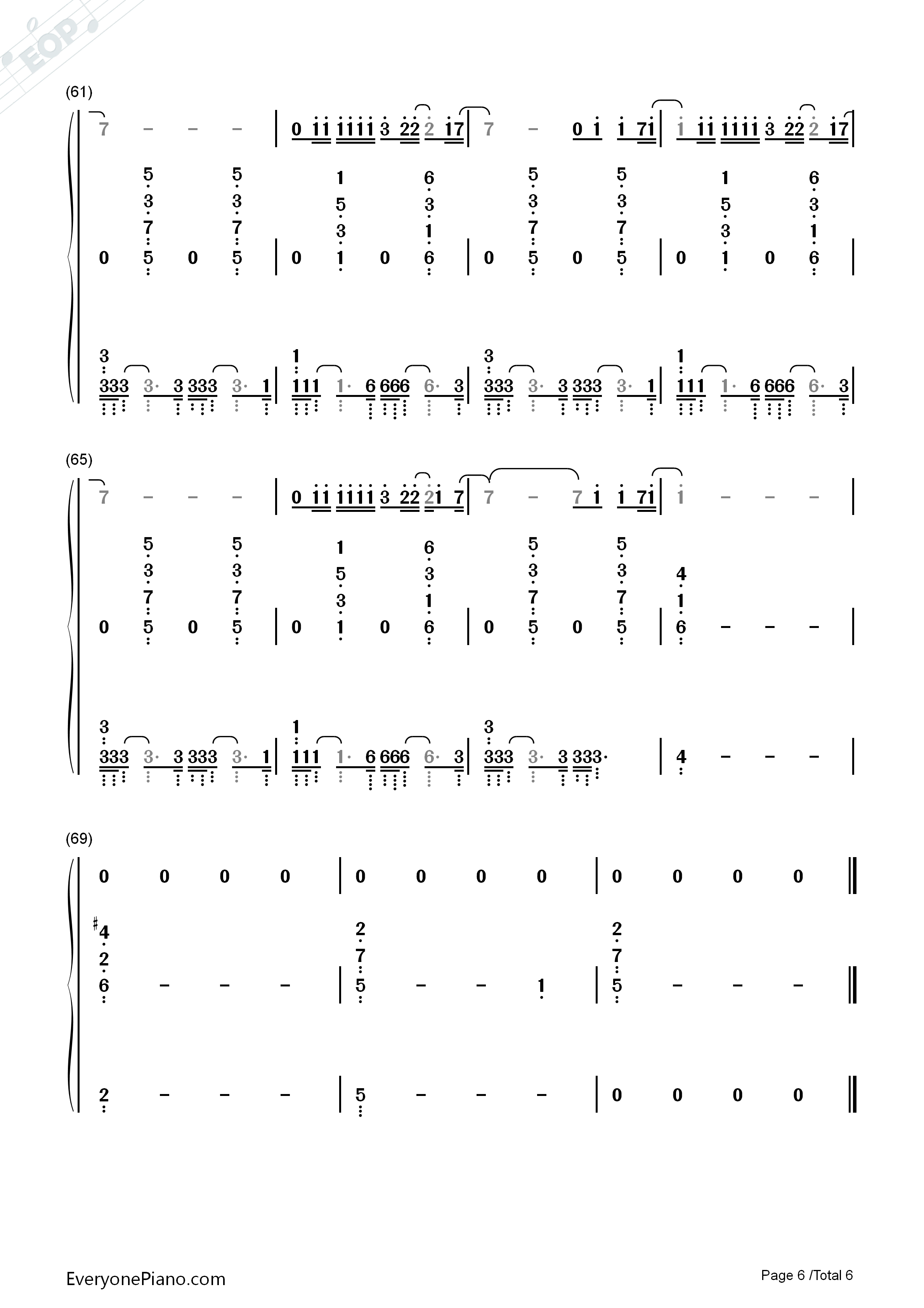 Fade钢琴简谱_Lewis_Capaldi演唱