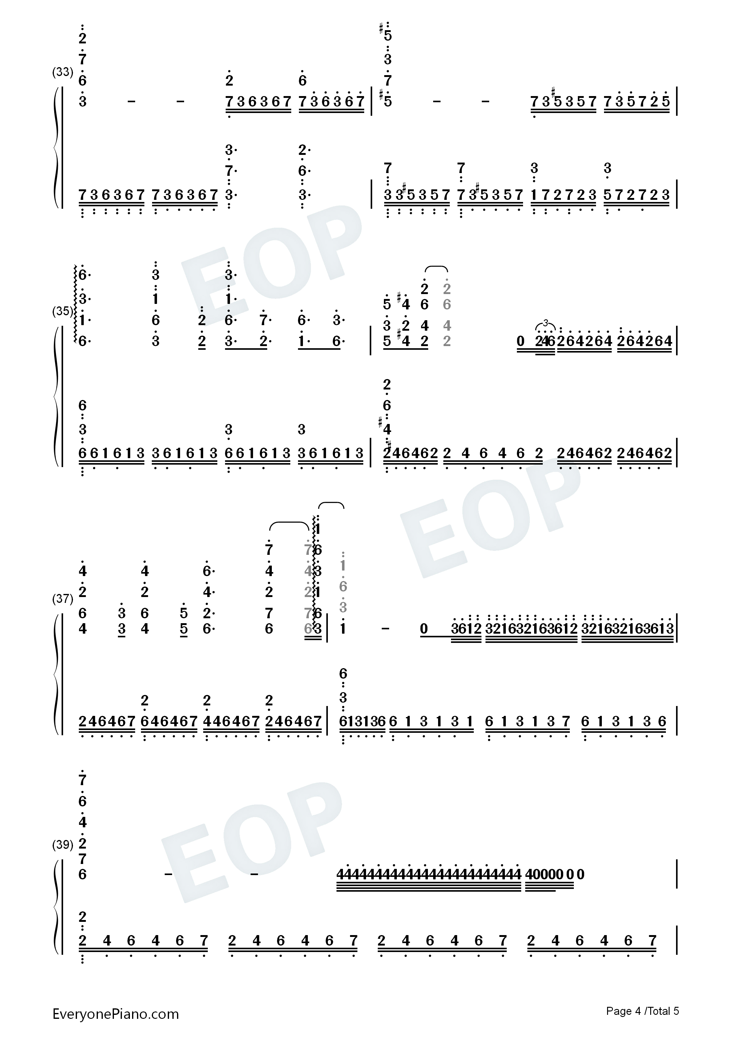 White_Palace钢琴简谱_Christopher_Larkin演唱