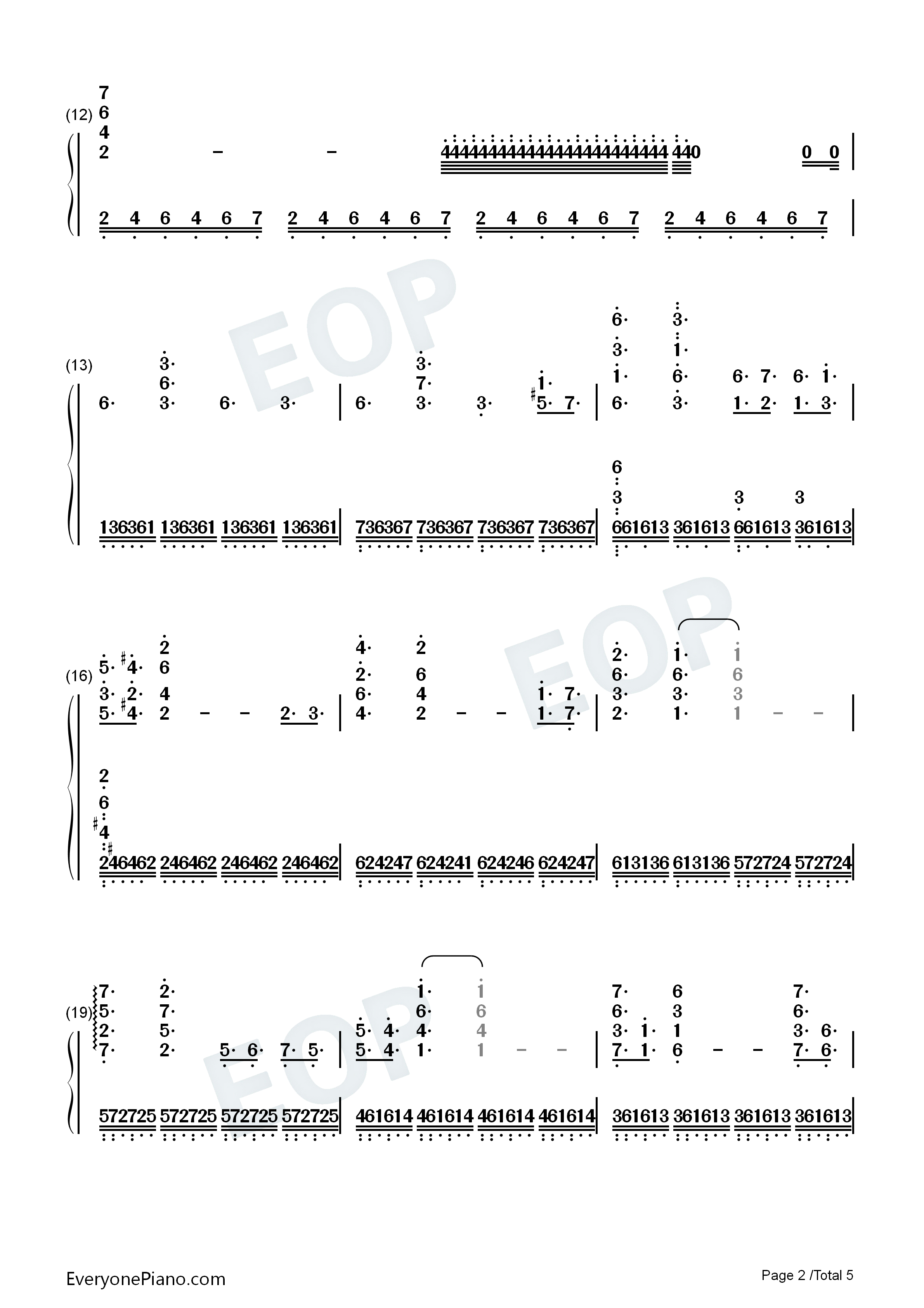 White_Palace钢琴简谱_Christopher_Larkin演唱