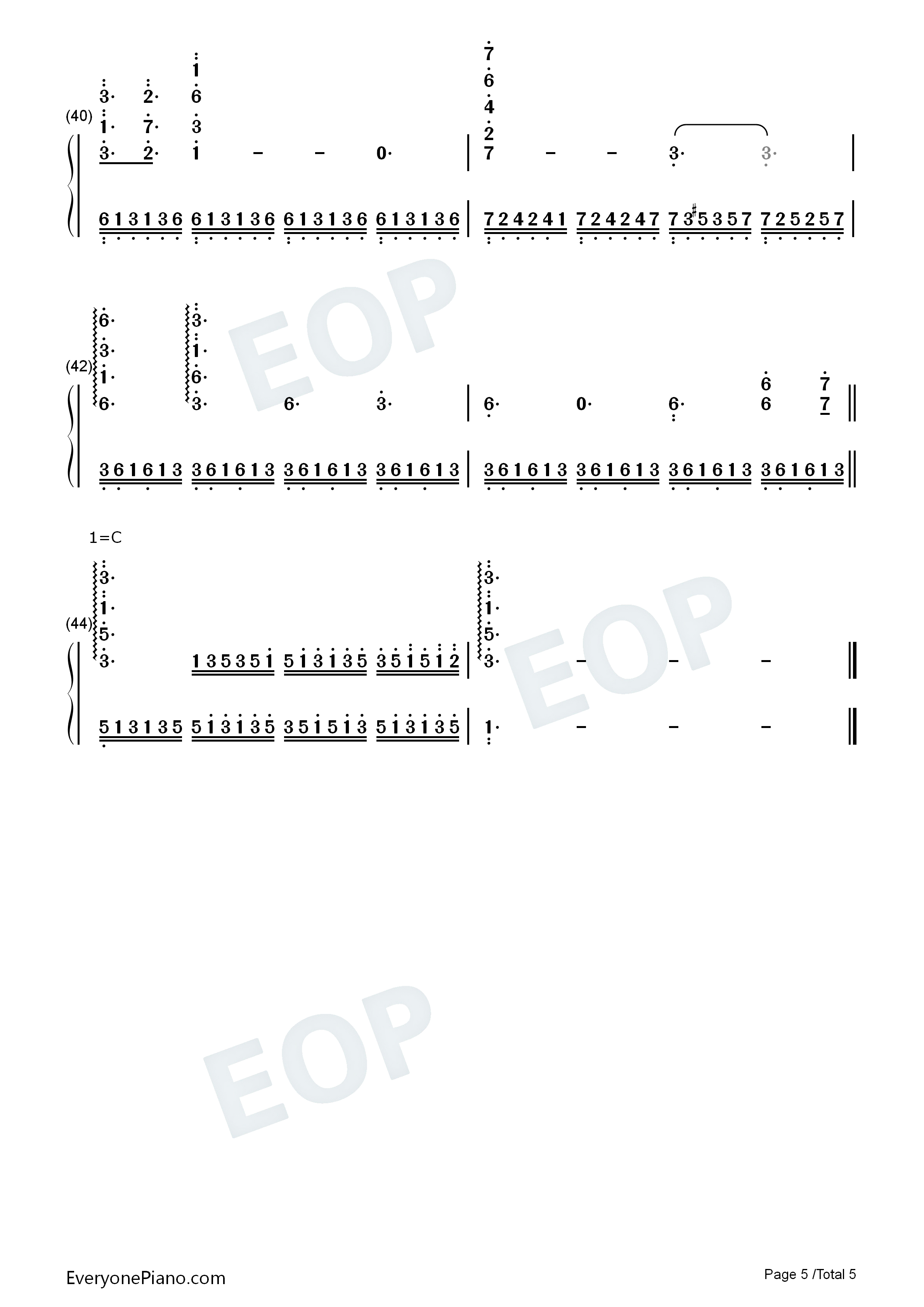 White_Palace钢琴简谱_Christopher_Larkin演唱