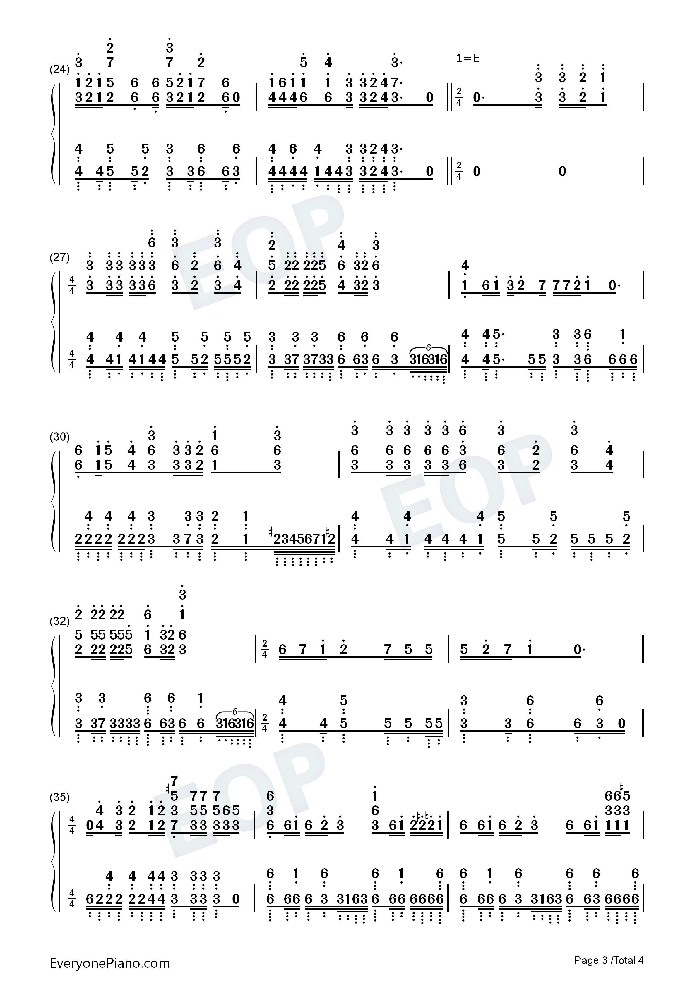 Amadeus钢琴简谱_伊藤香奈子演唱