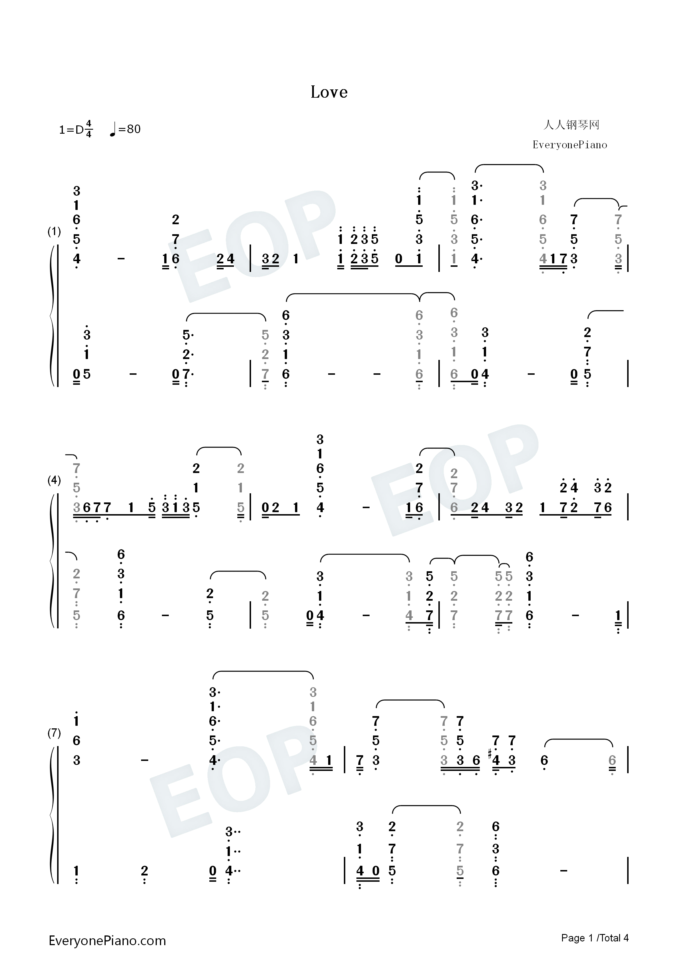 Love钢琴简谱_Supercell_Ann_GAKU演唱