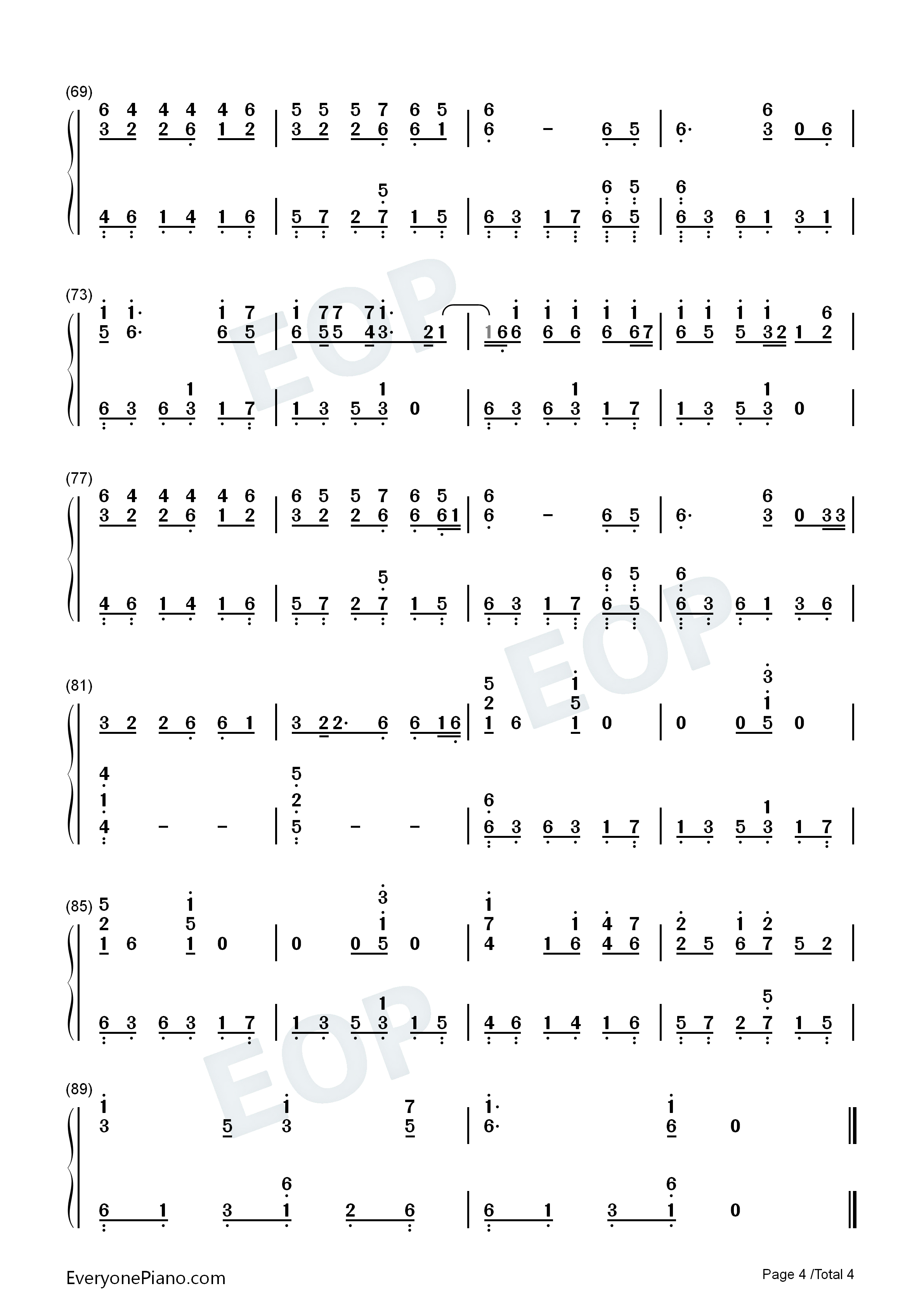 Not_20_Anymore钢琴简谱_Bebe_Rexha演唱