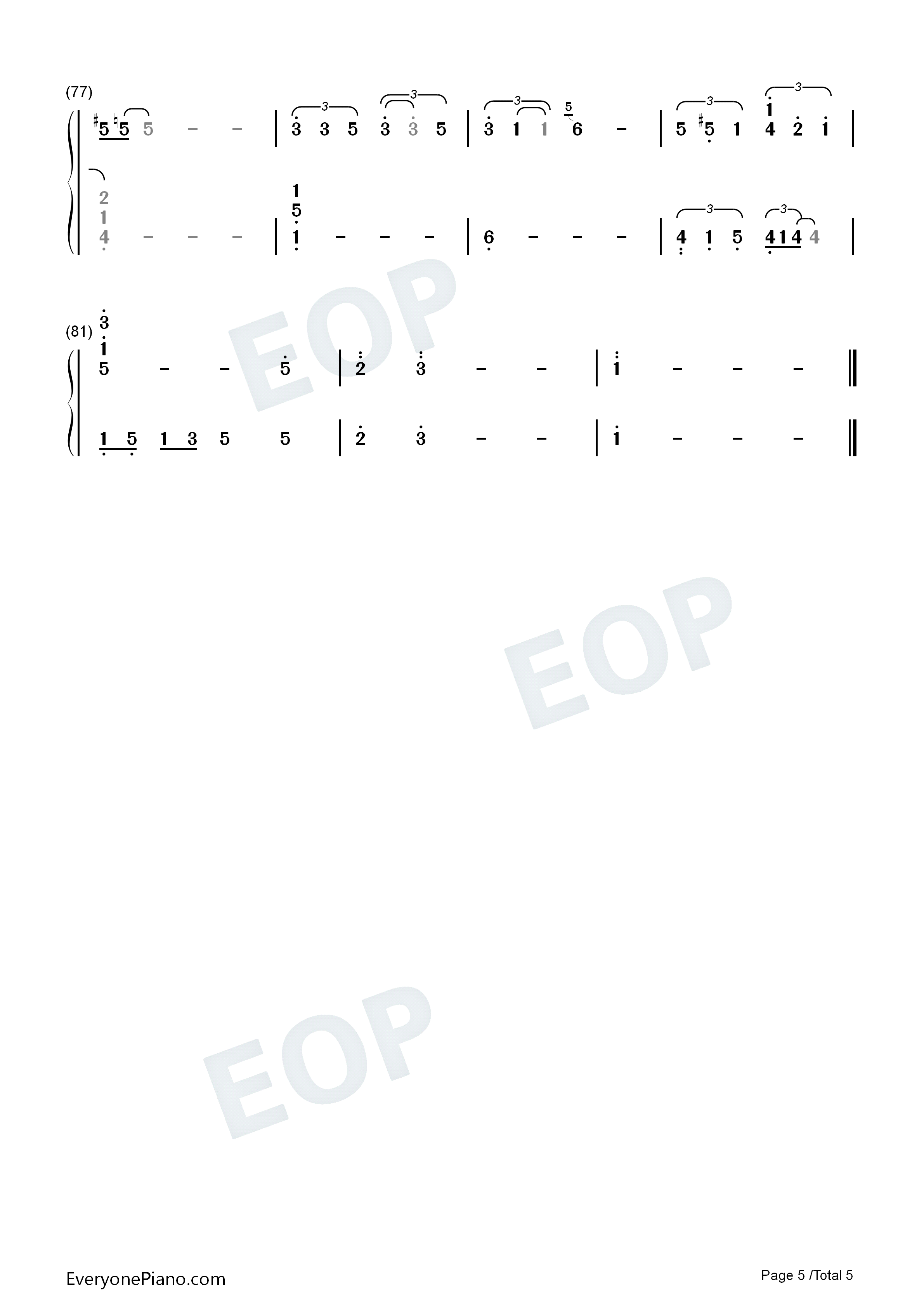 Half_The_World_Away钢琴简谱_Oasis演唱