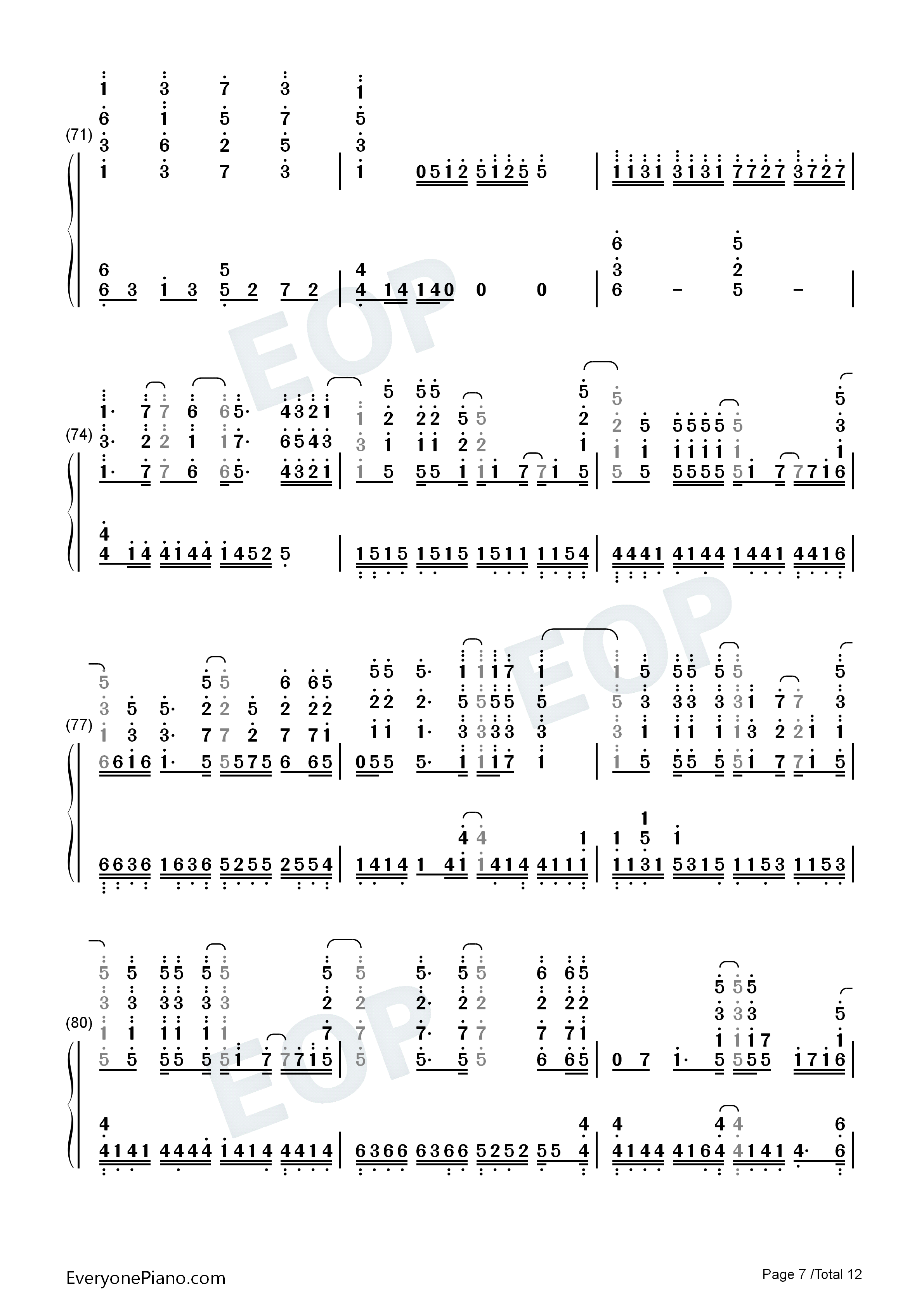 World_End钢琴简谱_FLOW演唱