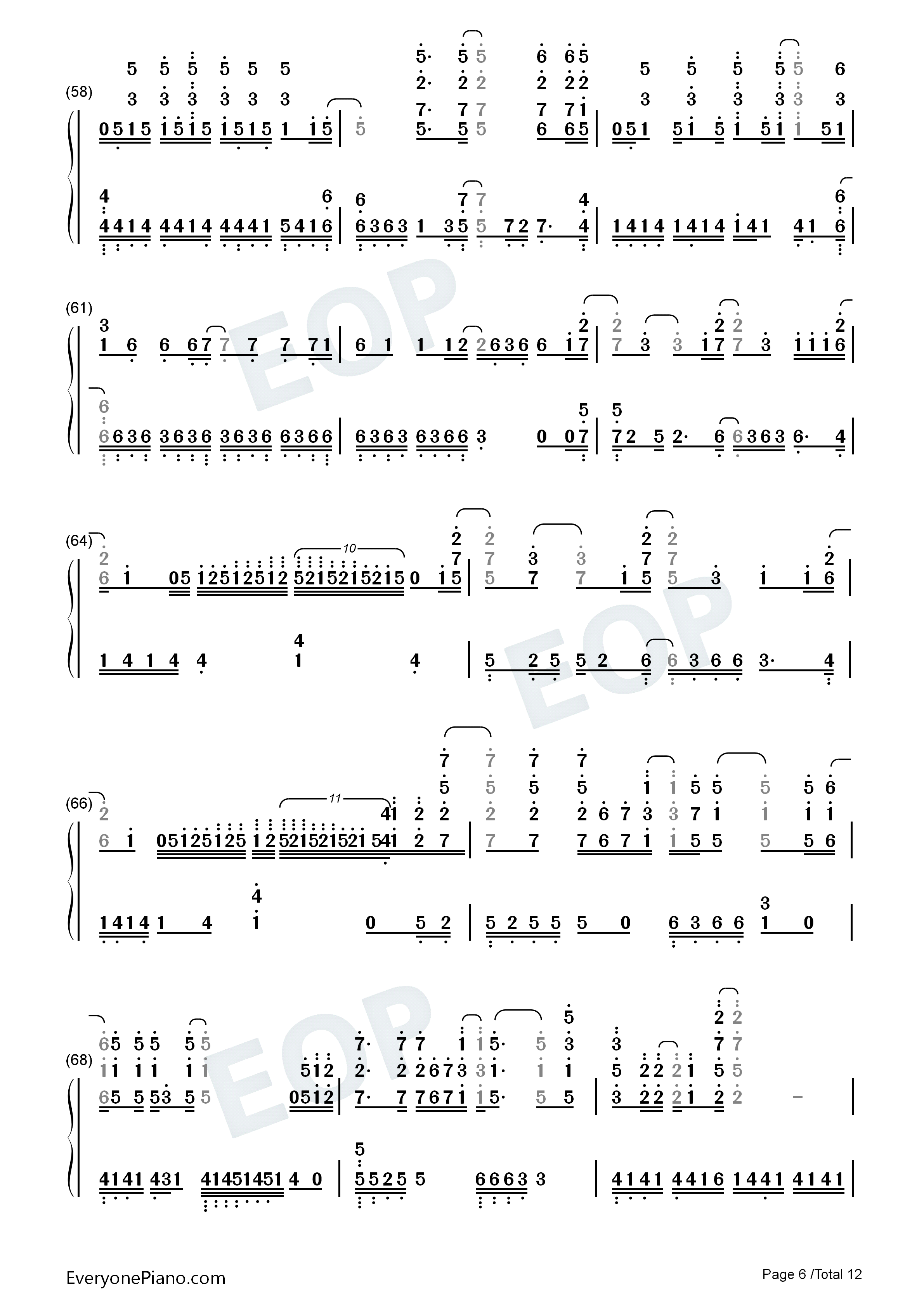 World_End钢琴简谱_FLOW演唱