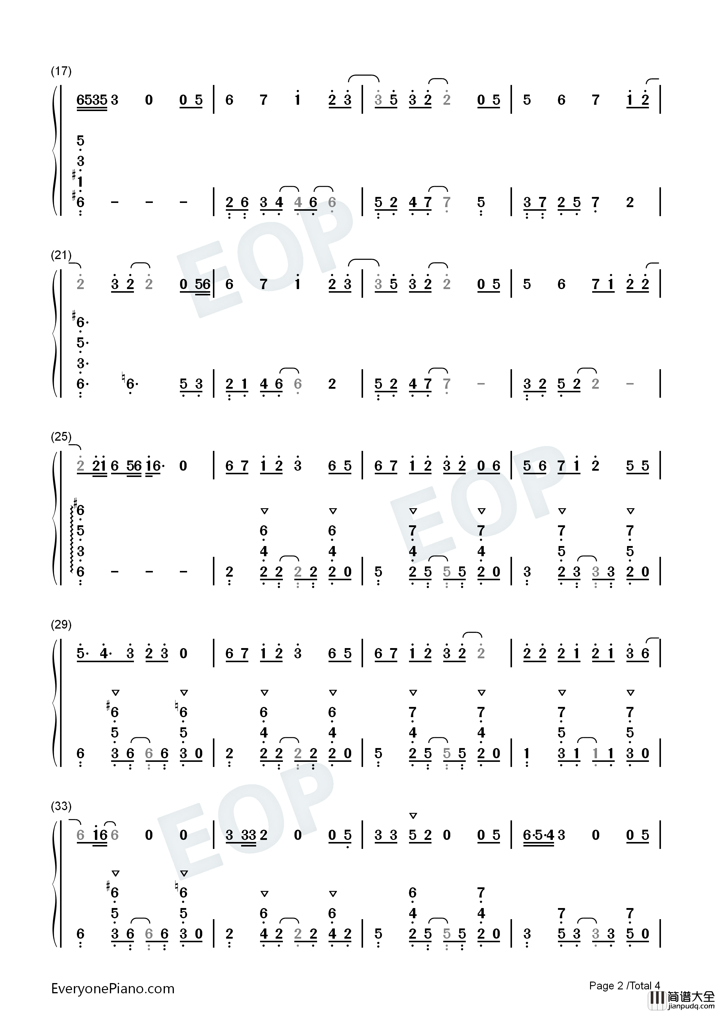 I_Love_You_3000_II钢琴简谱_88rising_Stephanie_Poetri_王嘉尔演唱