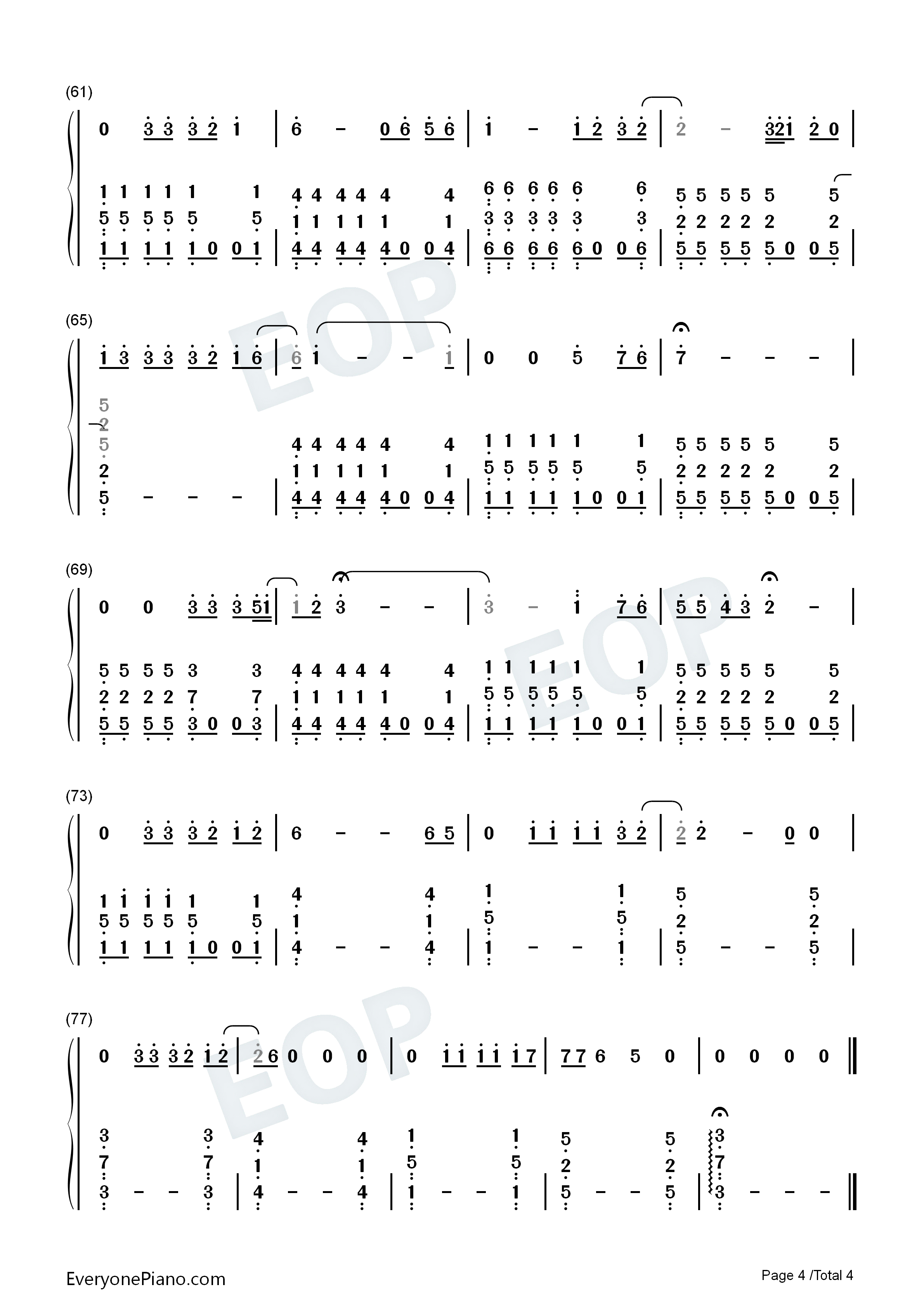 Wanted钢琴简谱_OneRepublic演唱