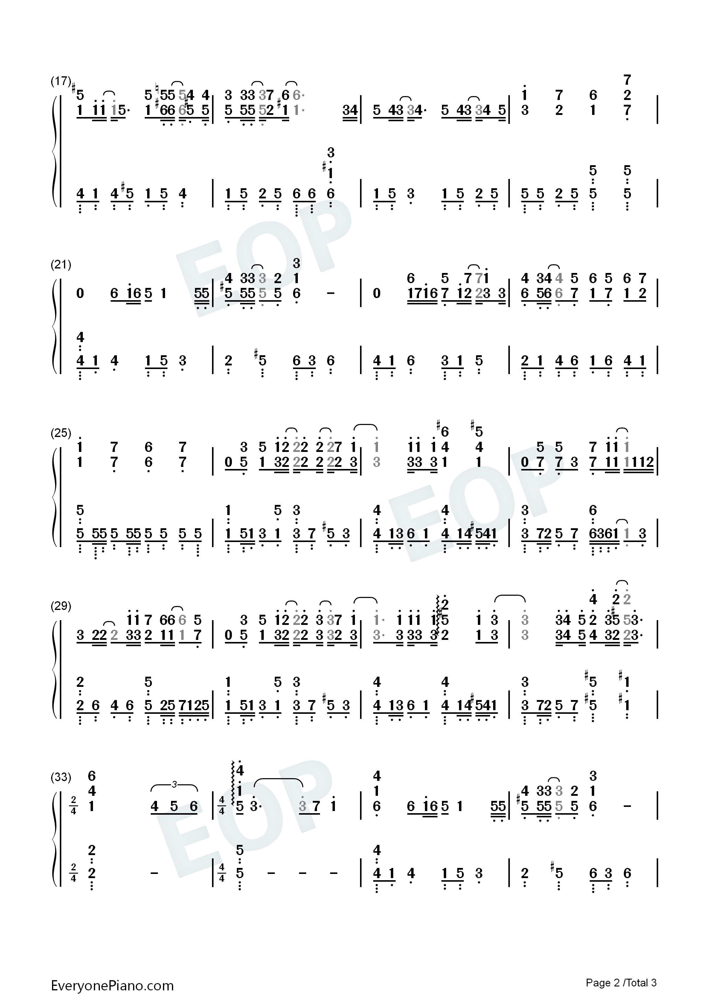 我好吗钢琴简谱_梁静茹演唱