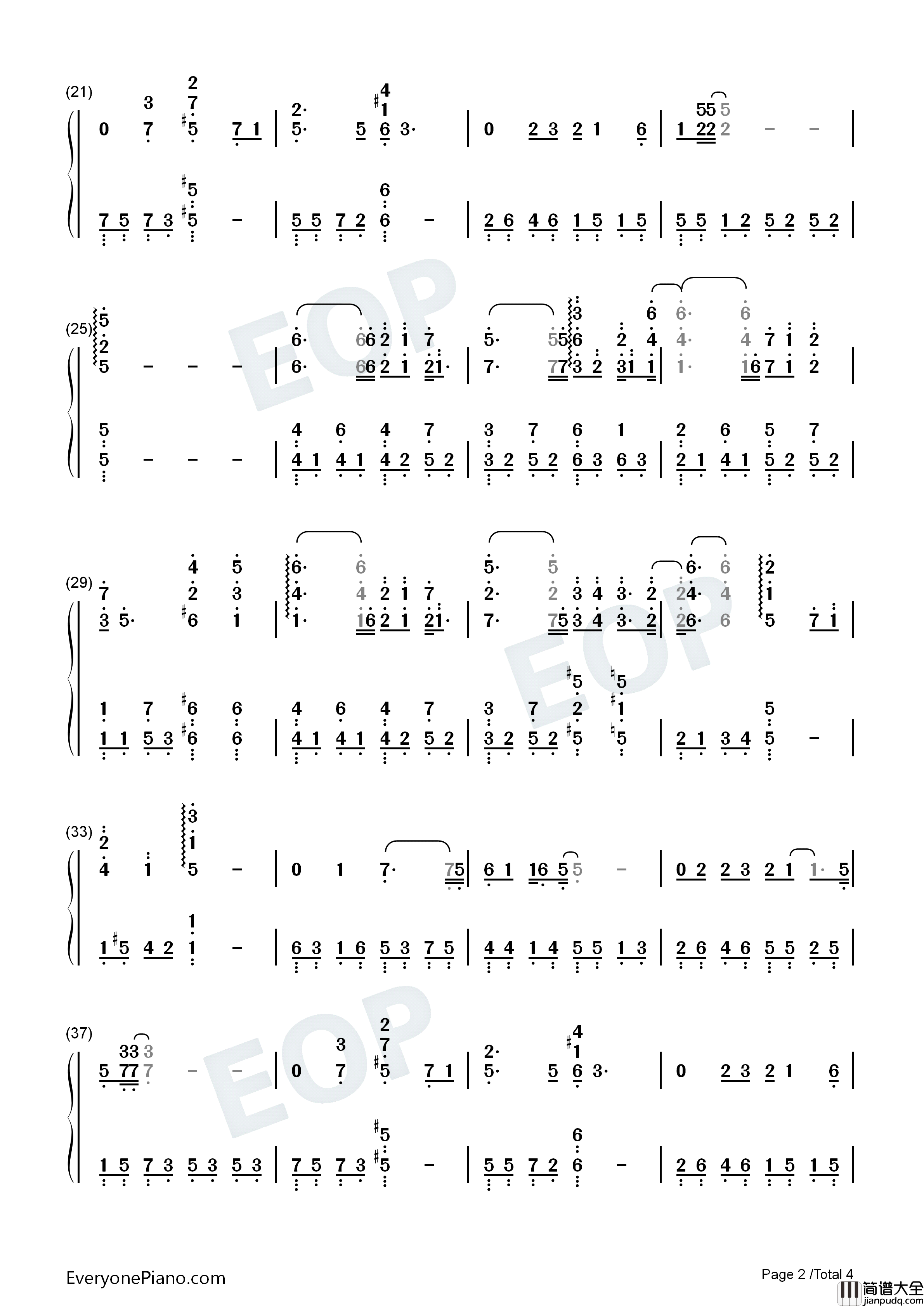 从无到有钢琴简谱_毛不易演唱