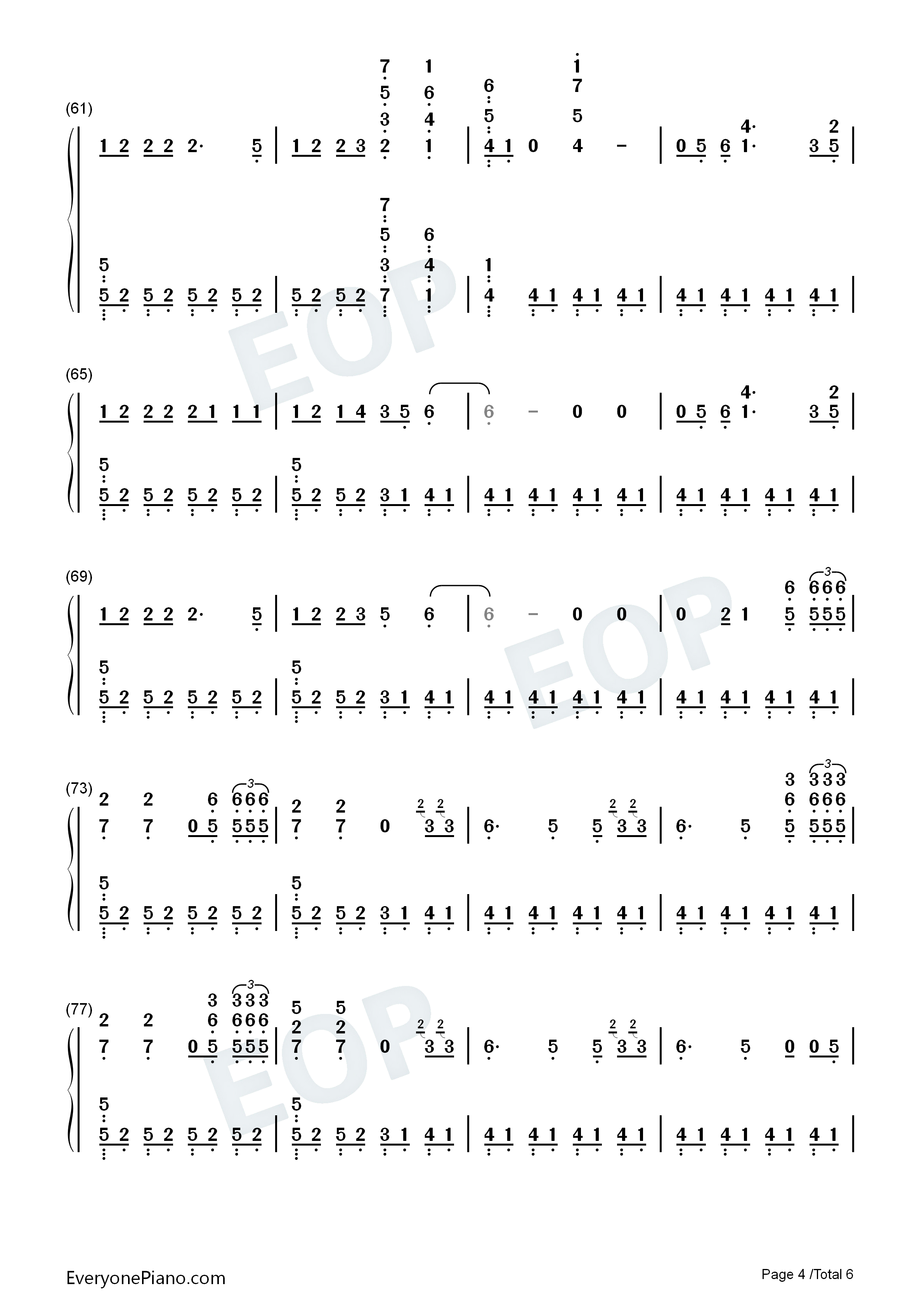 The_Last_Time钢琴简谱_The_Script演唱