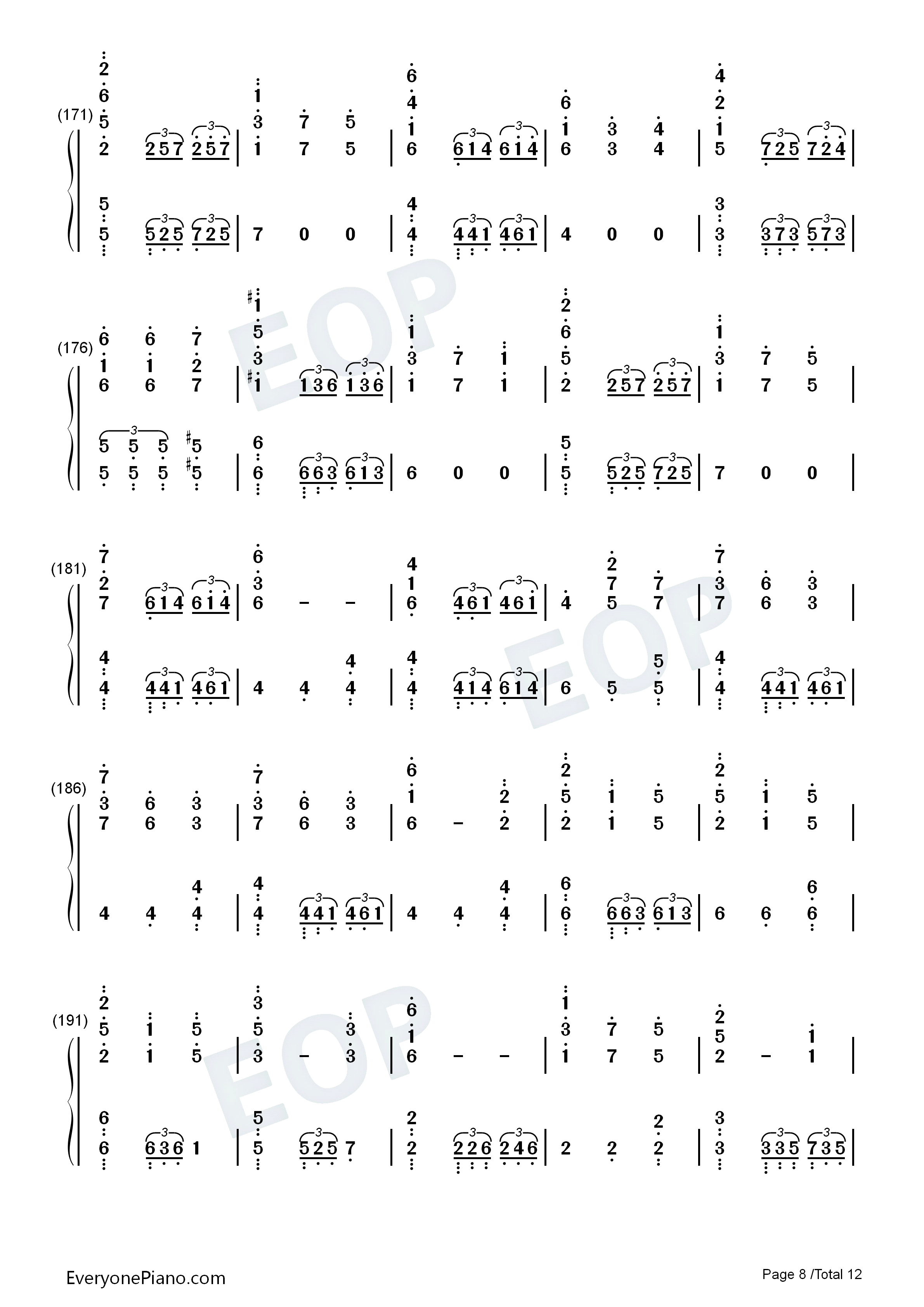 Unlasting钢琴简谱_LiSA演唱