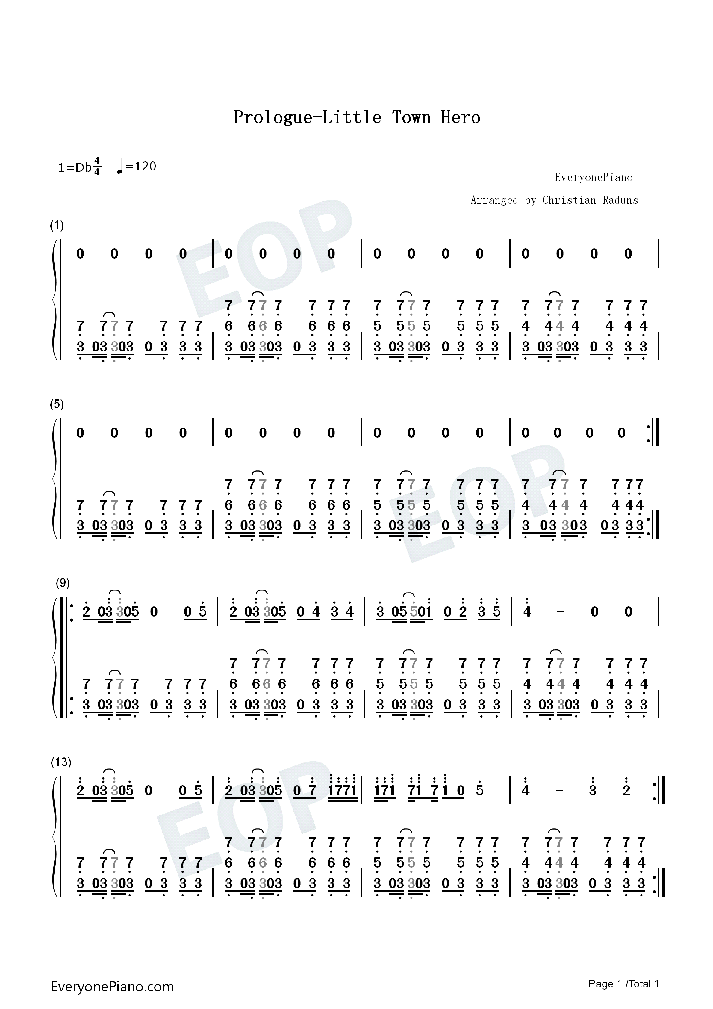 Prologue钢琴简谱_Toby_Fox演唱