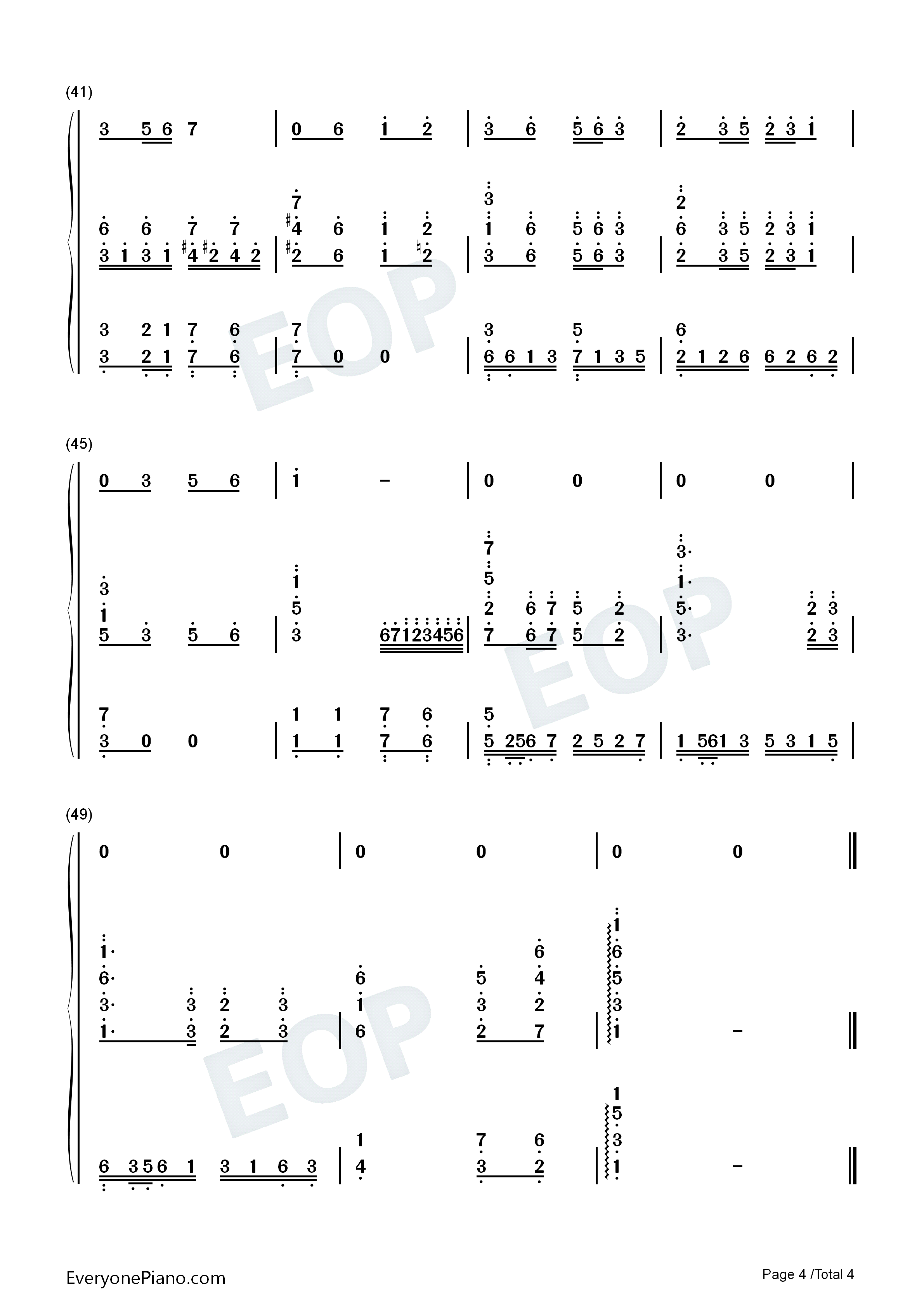 梨花颂钢琴简谱_杨乃林演唱