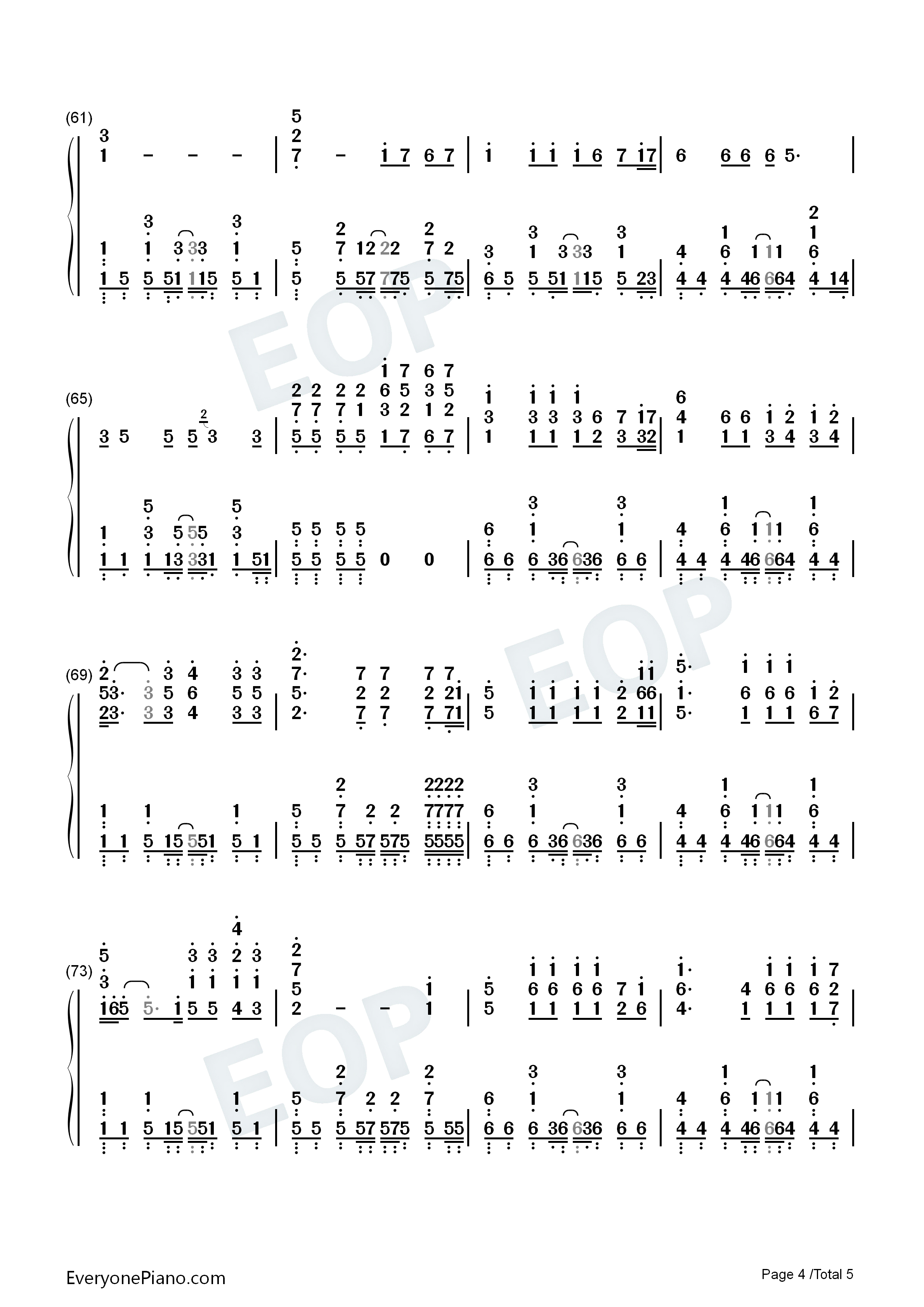 你的答案钢琴简谱_阿冗演唱