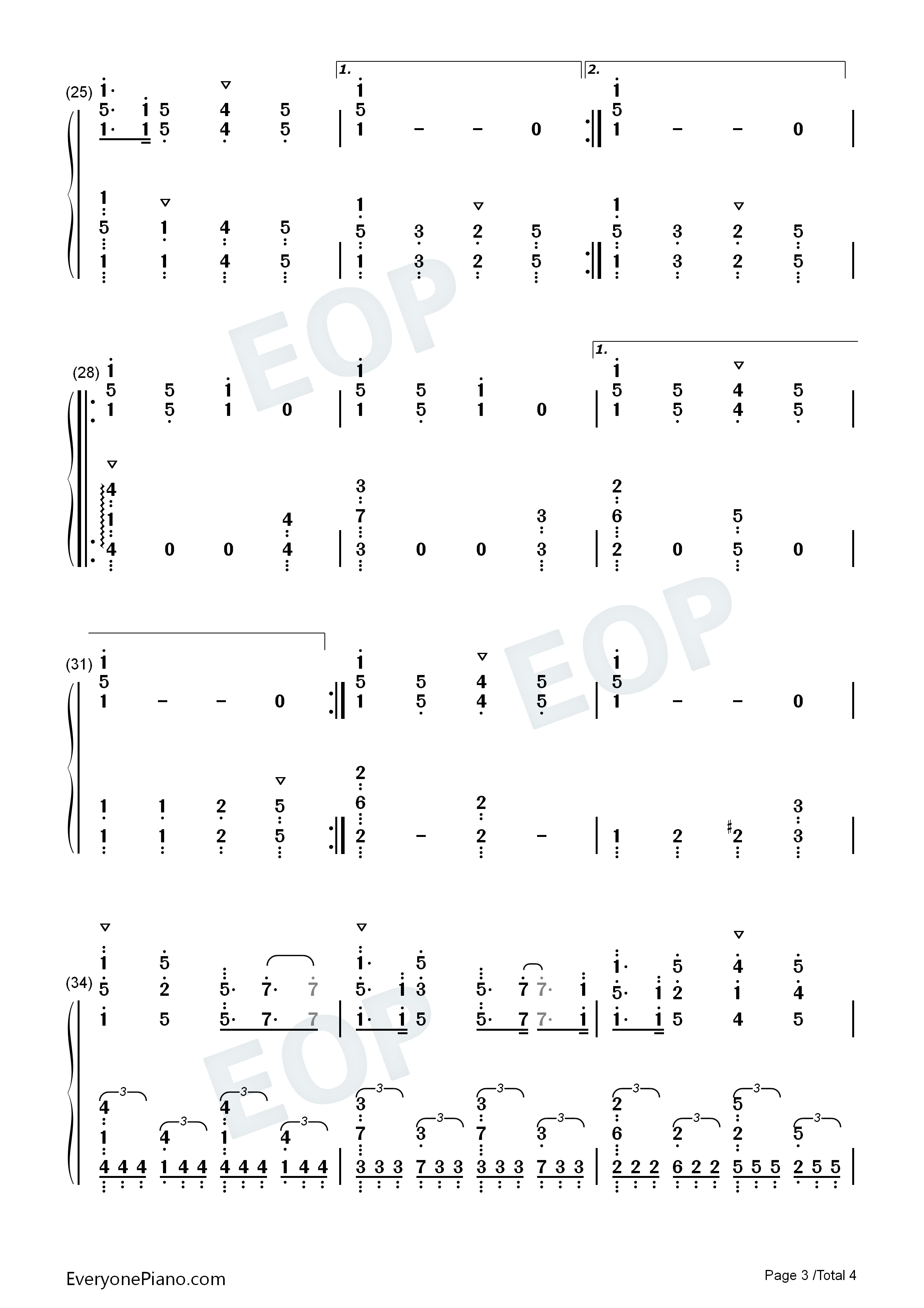 爆笑ぼっち塾校歌钢琴简谱_森下千咲_田中美海_鬼头明里_黑濑优子演唱