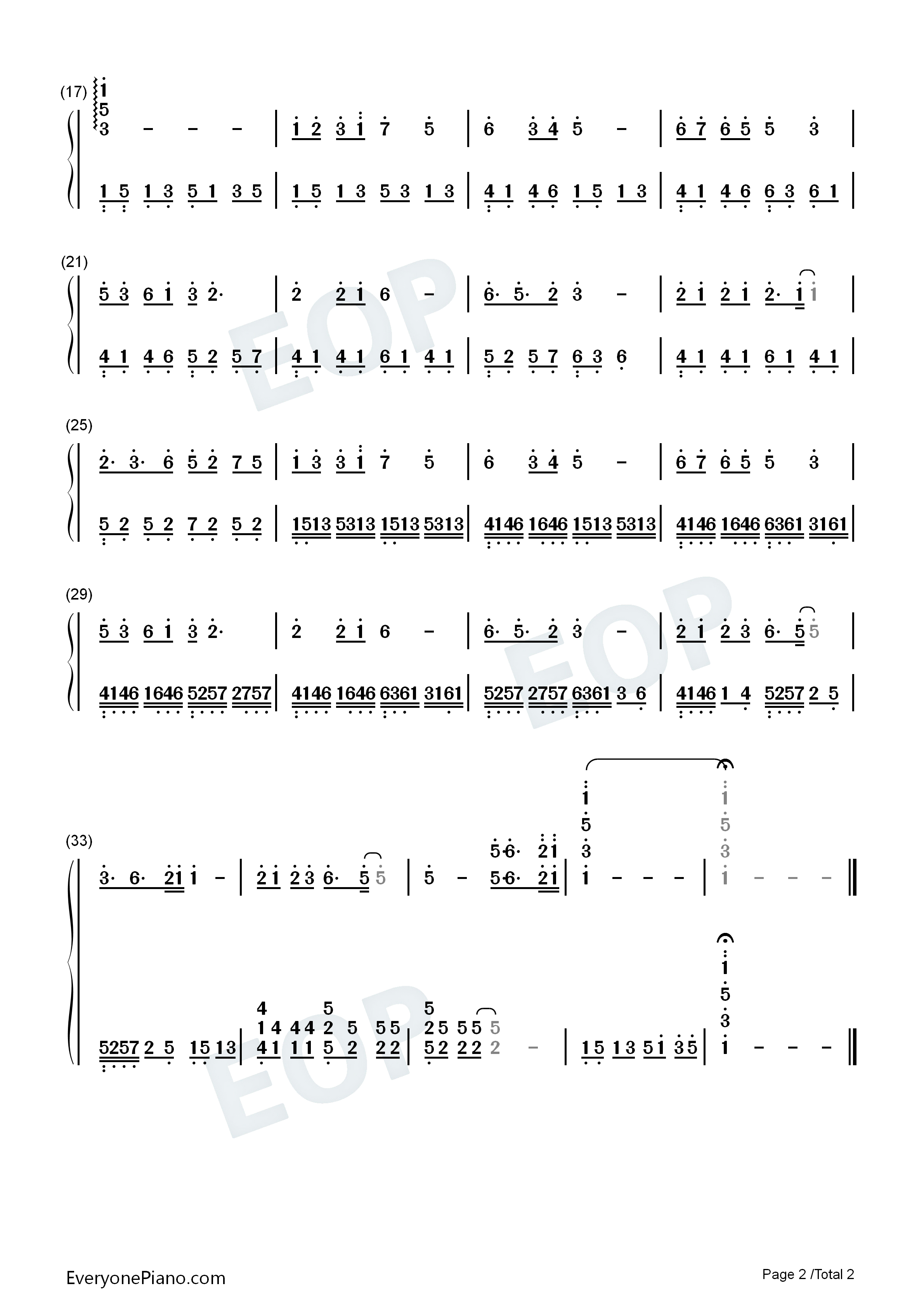 不忘初心钢琴简谱_韩磊_谭维维演唱