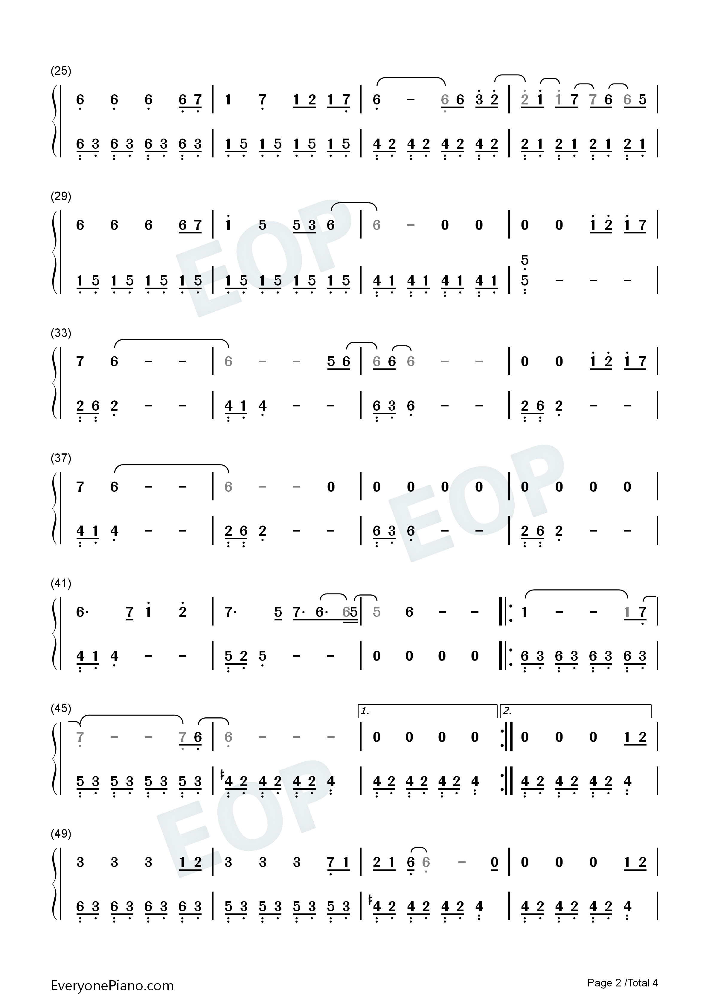 My_Life_is_Going_On钢琴简谱_Cecilia_Krull演唱