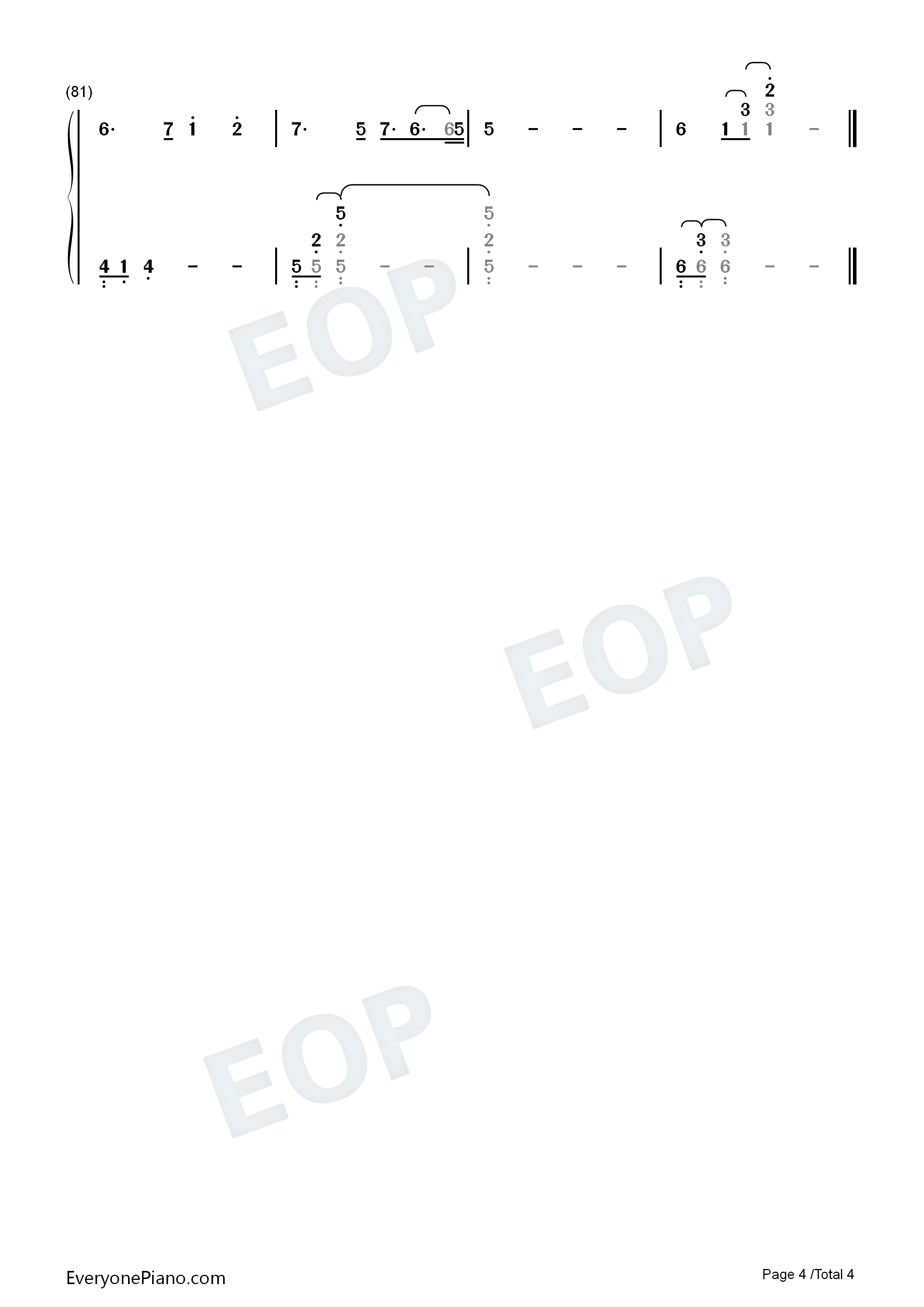 My_Life_is_Going_On钢琴简谱_Cecilia_Krull演唱