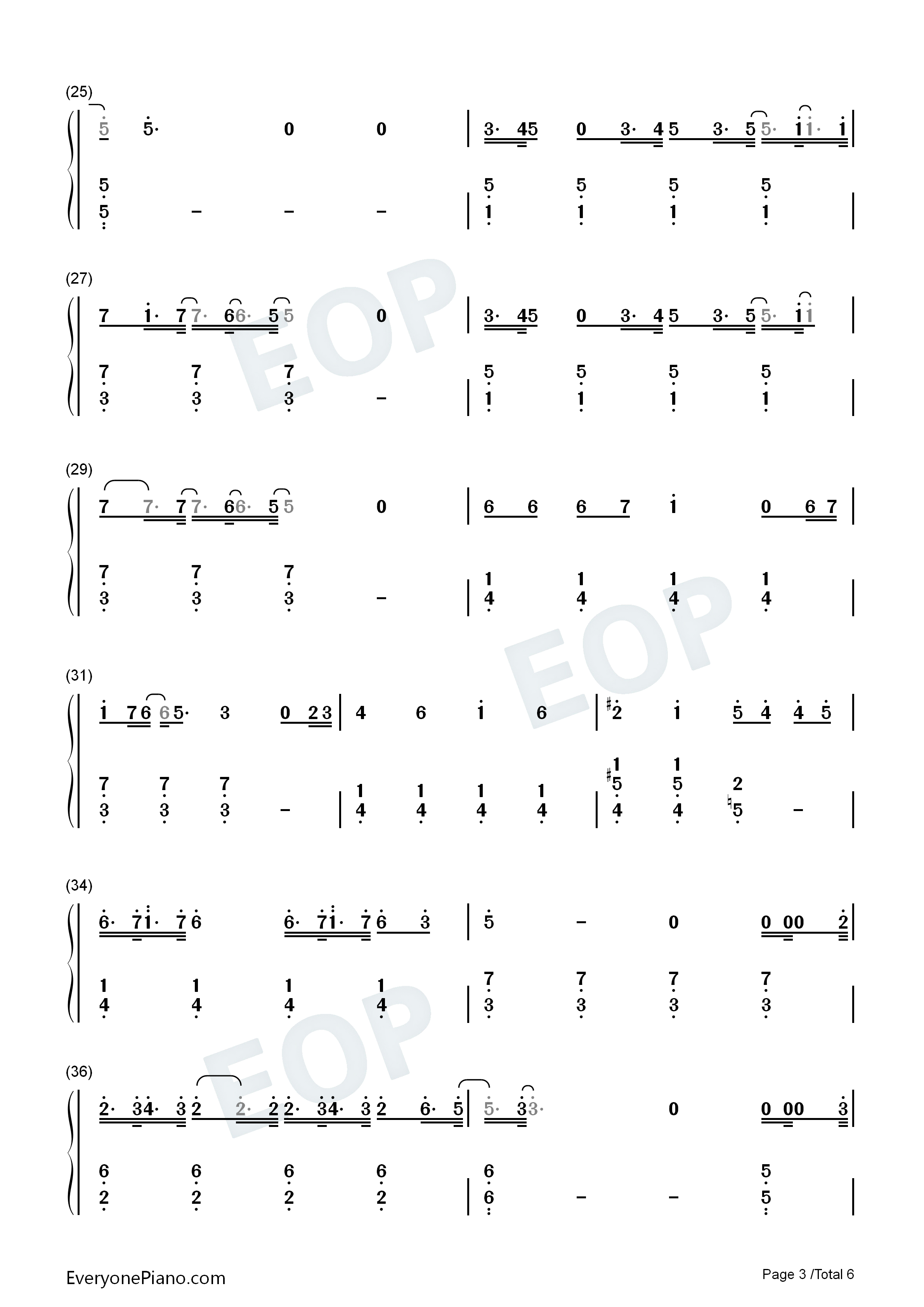 复杂钢琴简谱_张大仙演唱