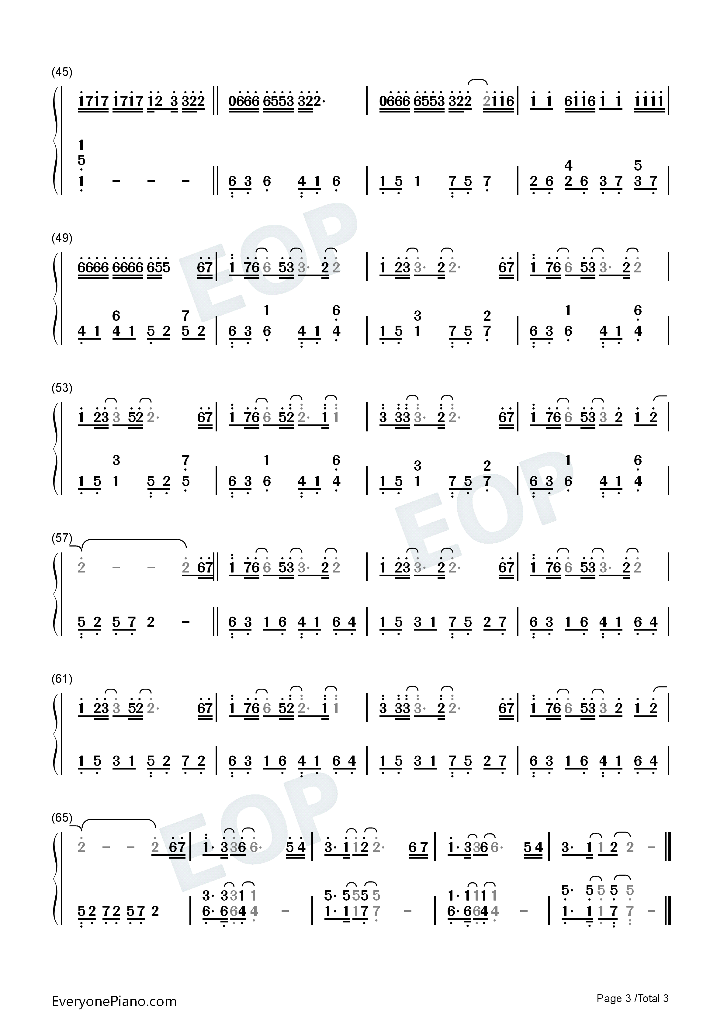 句号钢琴简谱_邓紫棋演唱