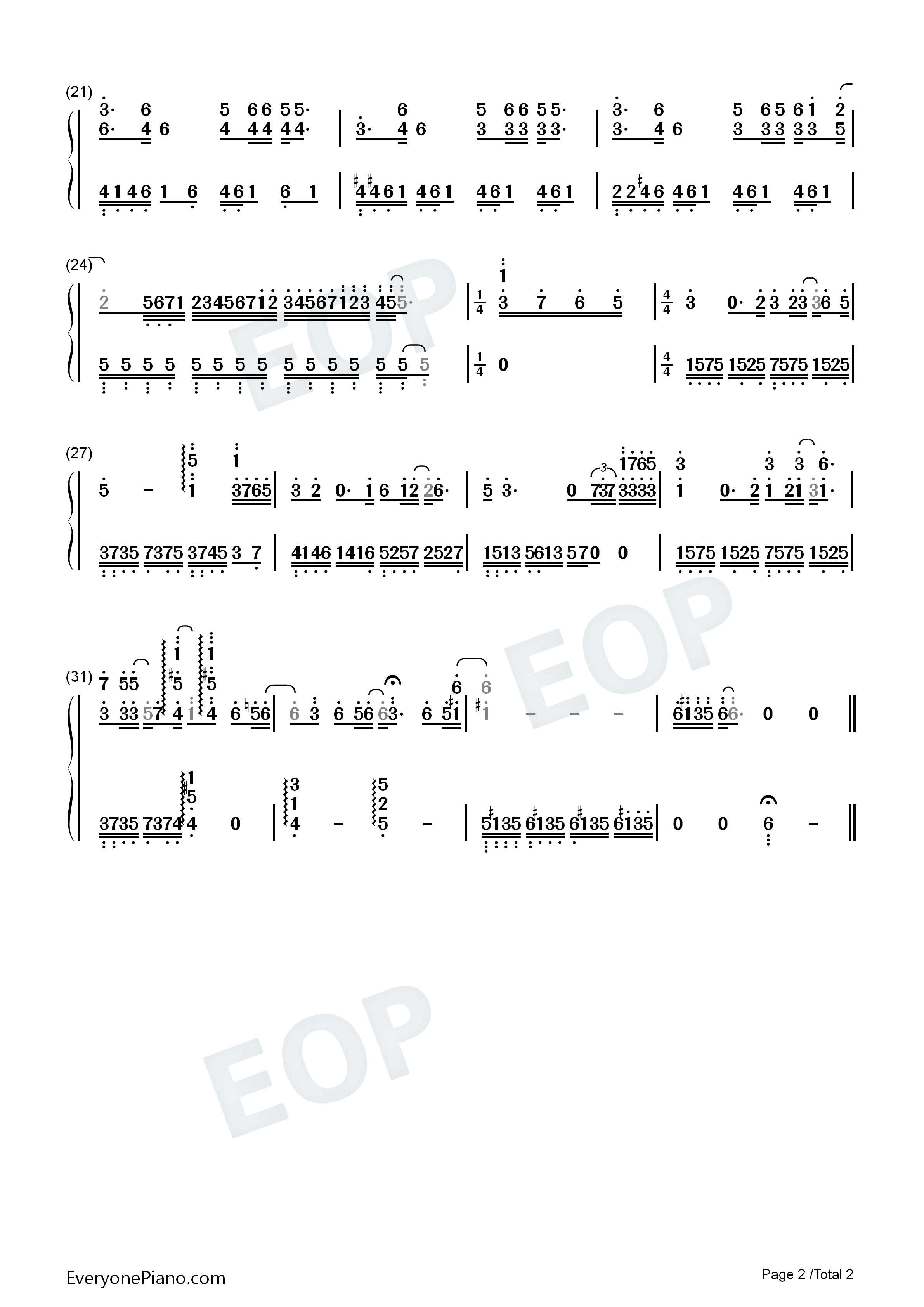 风一样的我钢琴简谱_叶炫清演唱