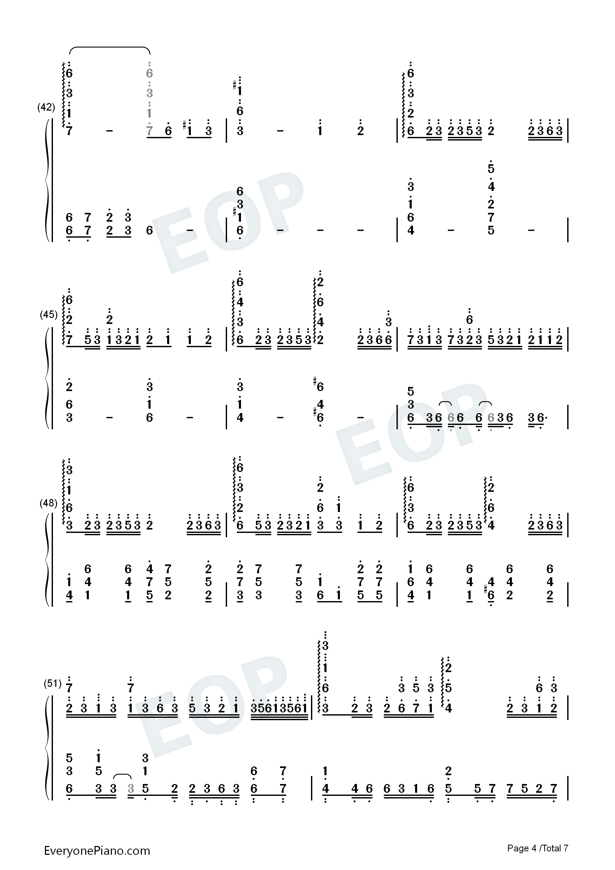 Letter钢琴简谱_iris演唱