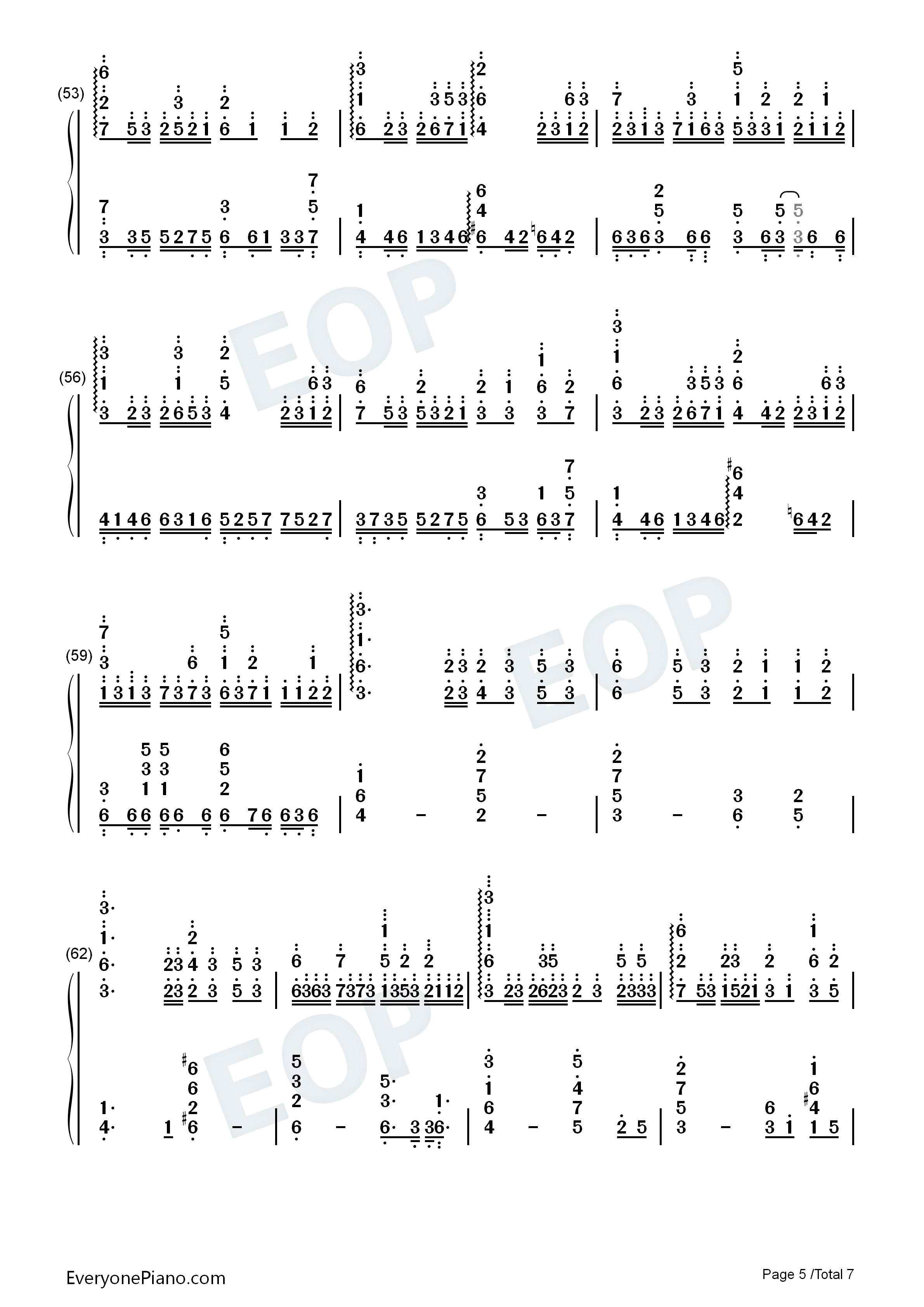 Letter钢琴简谱_iris演唱