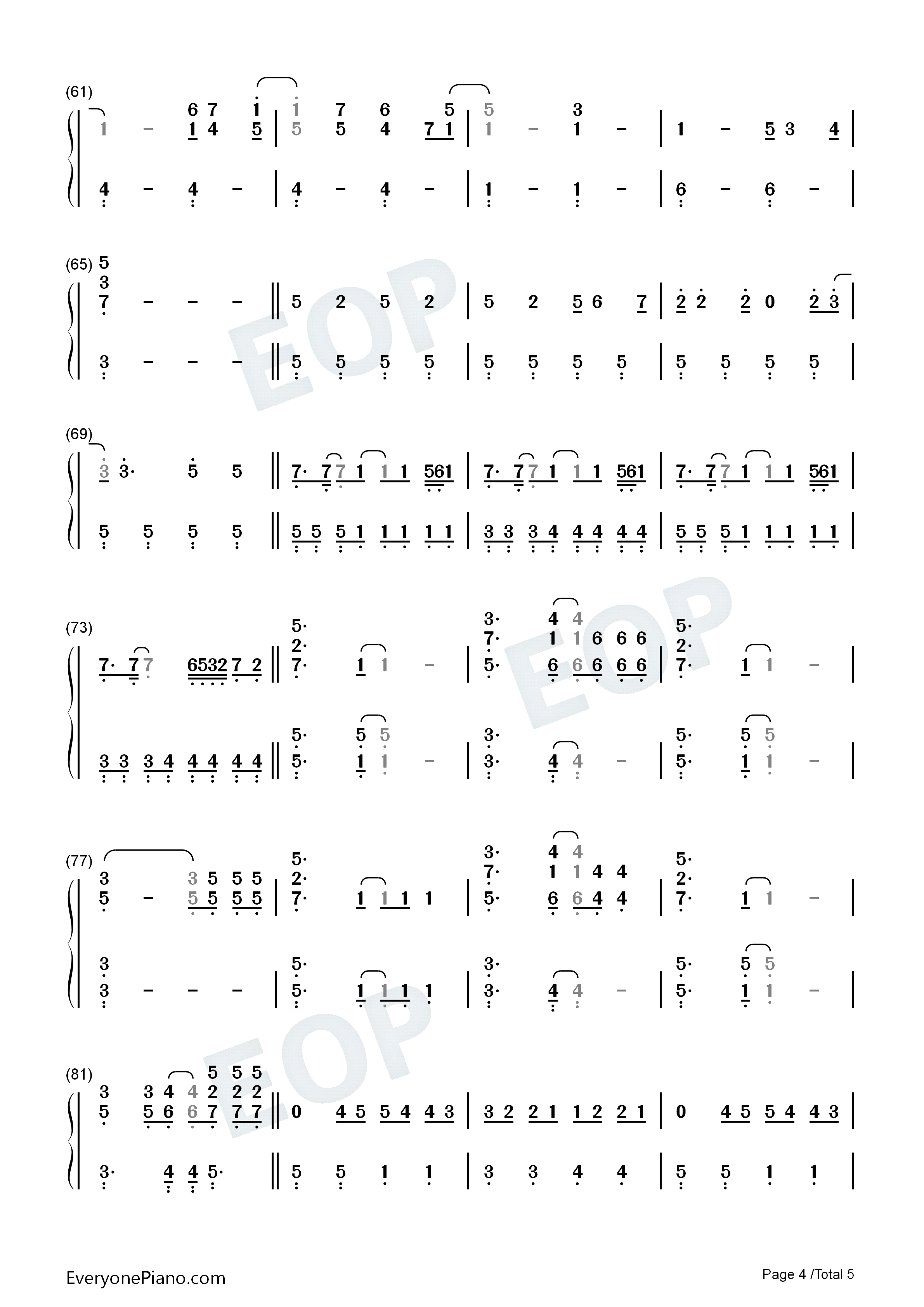 Treat_People_With_Kindness钢琴简谱_Harry_Styles演唱