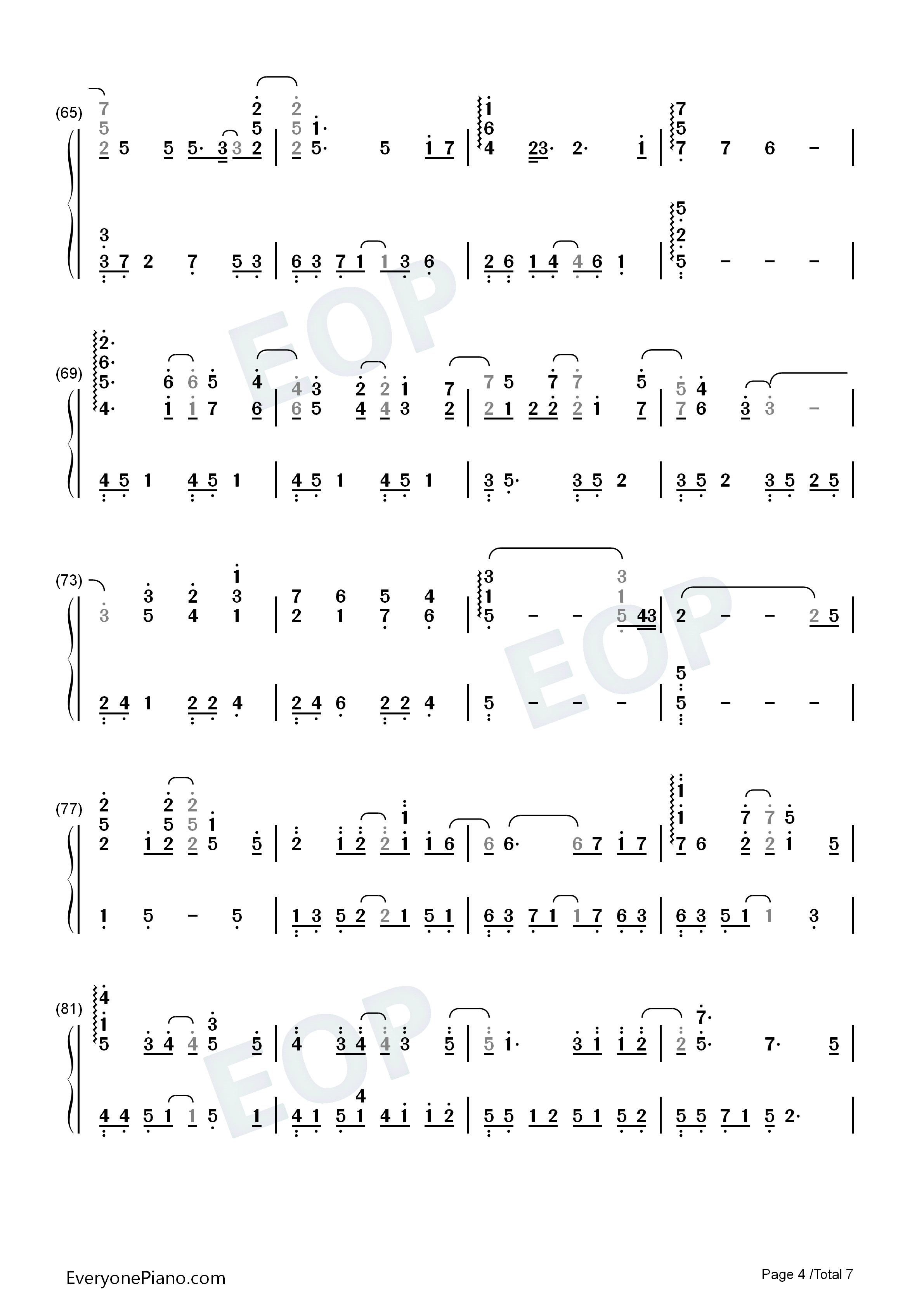 聊表心意钢琴简谱_薛之谦_刘惜君演唱