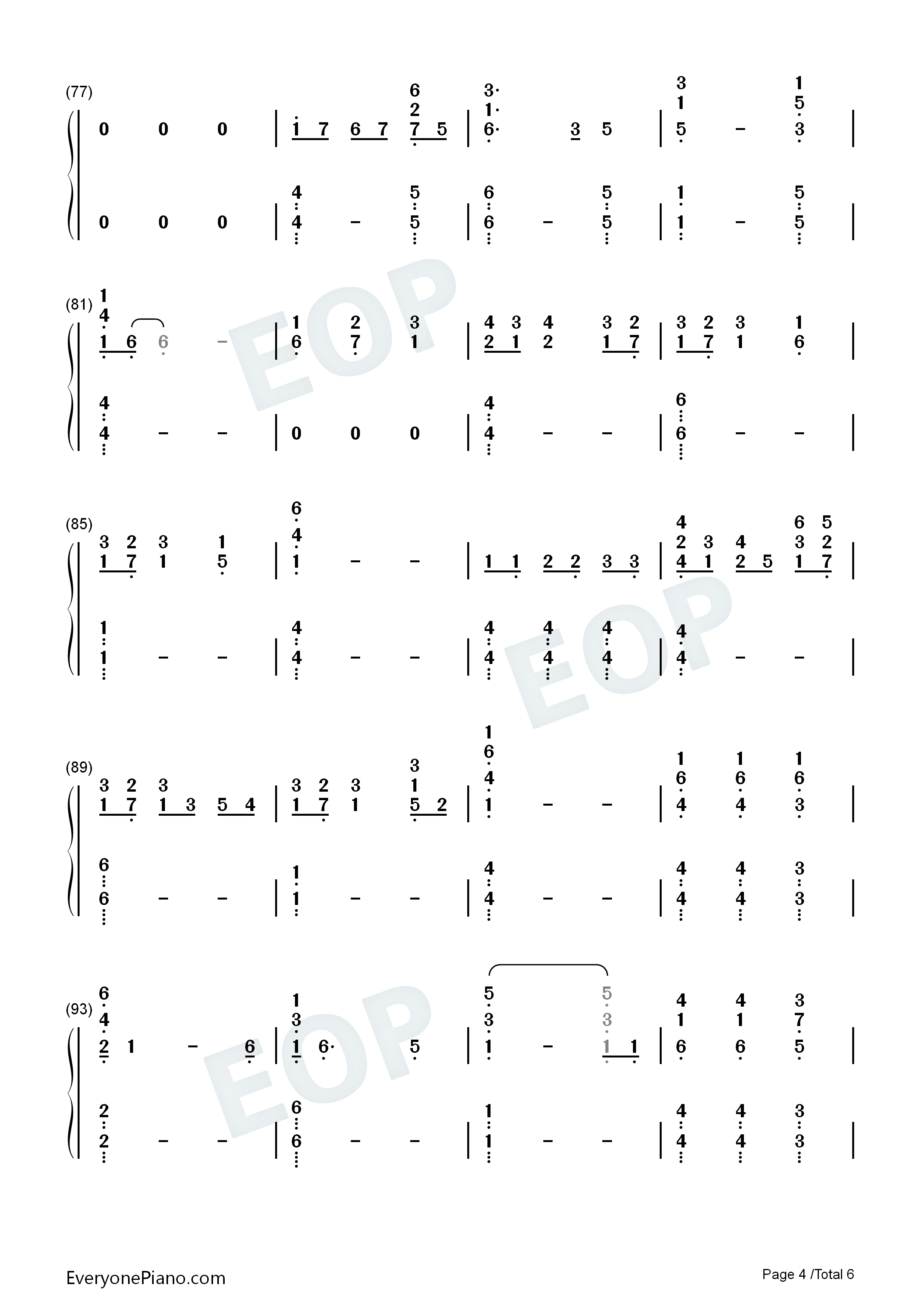 When_the_Partys_Over钢琴简谱_Billie_Eilish演唱